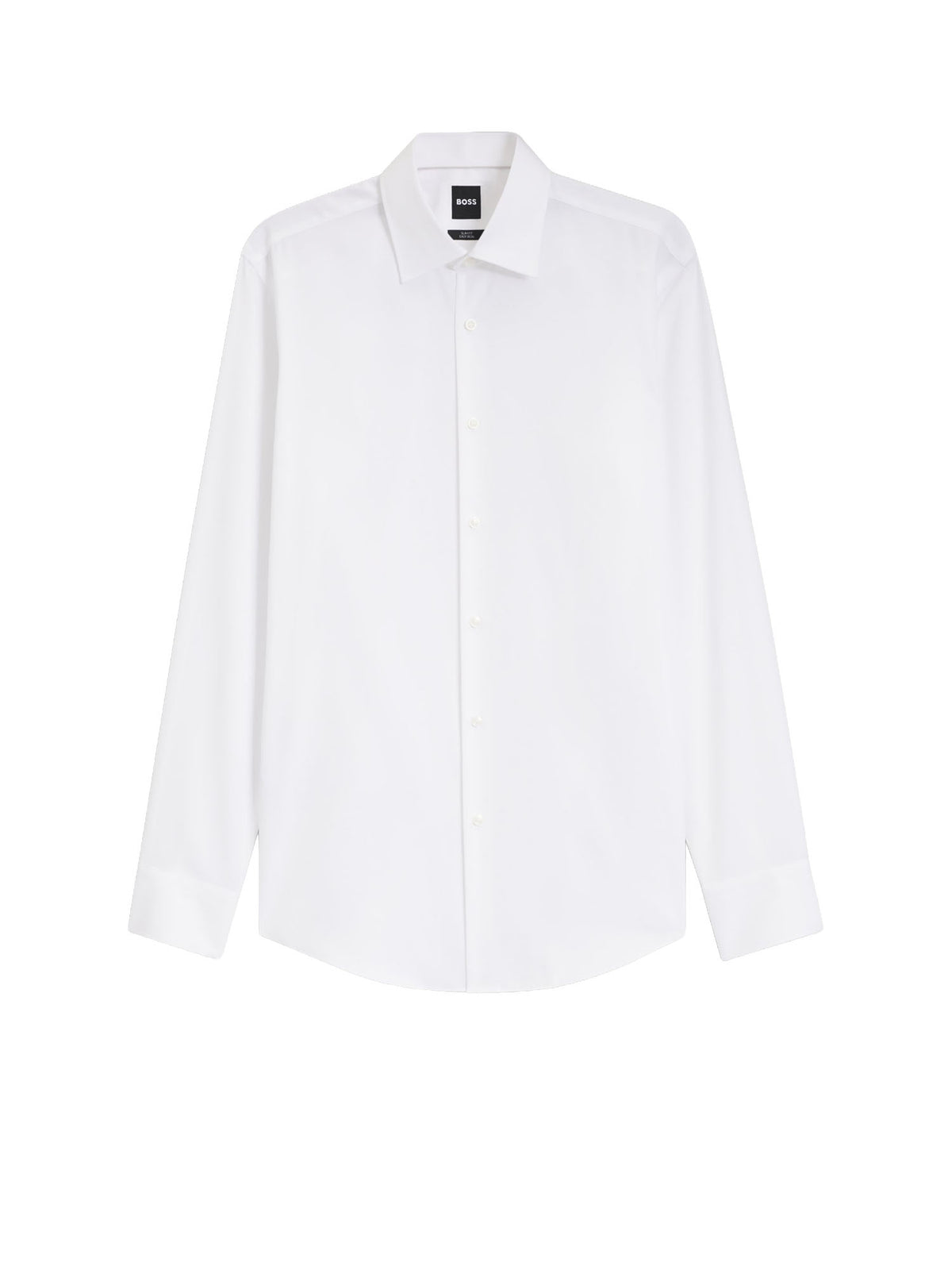 Boss Camicia slim fit in twill di cotone facile da stirare Bianco