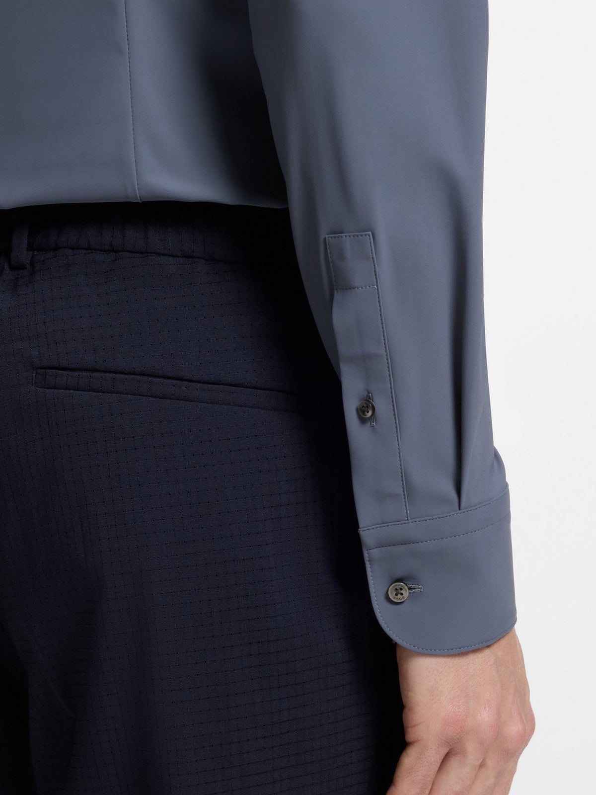 Boss Camicia slim fit elasticizzata Blu