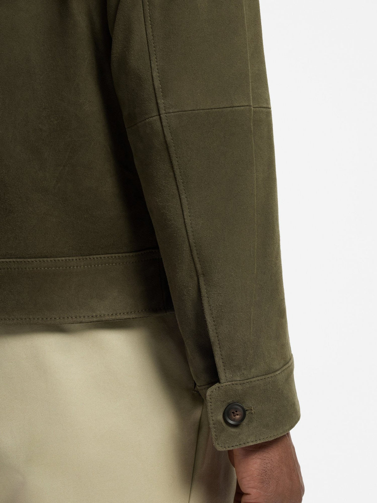 Boss Giubbotto in pelle scamosciata Verde
