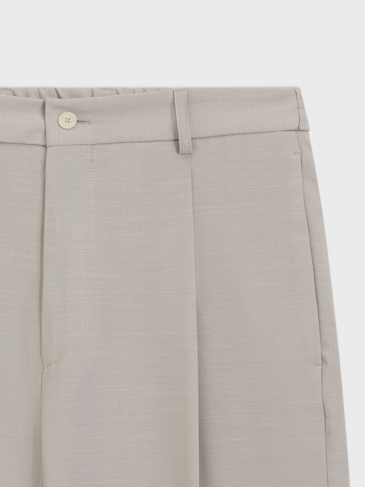 Boss Pantaloni relaxed fit in lana vergine con motivo Beige