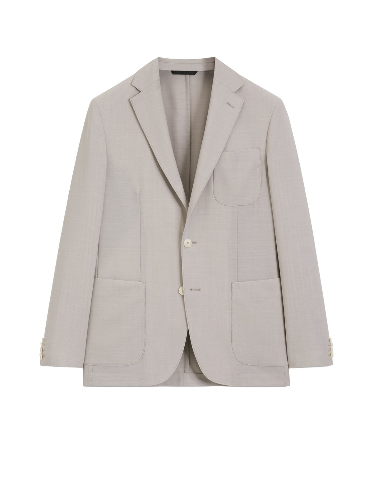 Boss Blazer slim fit in lana vergine con micromotivo Beige