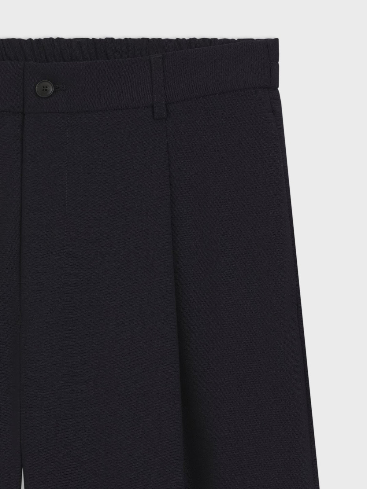 Boss Pantaloni relaxed fit in lana vergine con motivo Blu