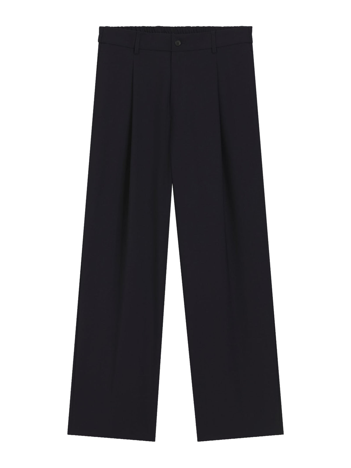 Boss Pantaloni relaxed fit in lana vergine con motivo Blu