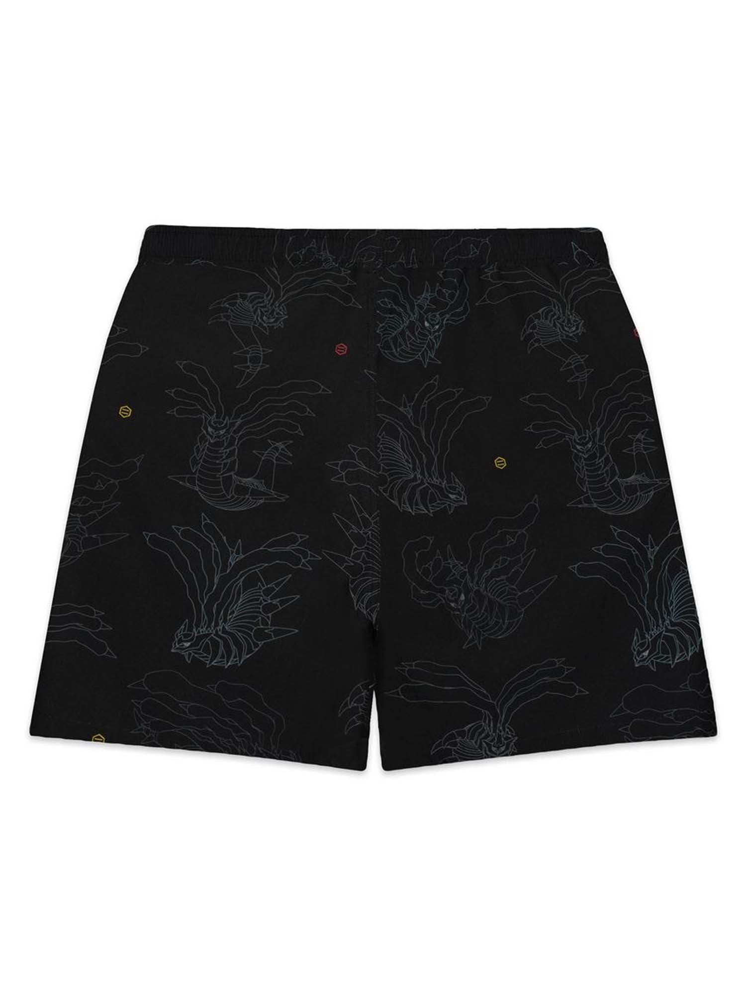 Dolly Noire Giratina Pattern Techno Shorts Nero