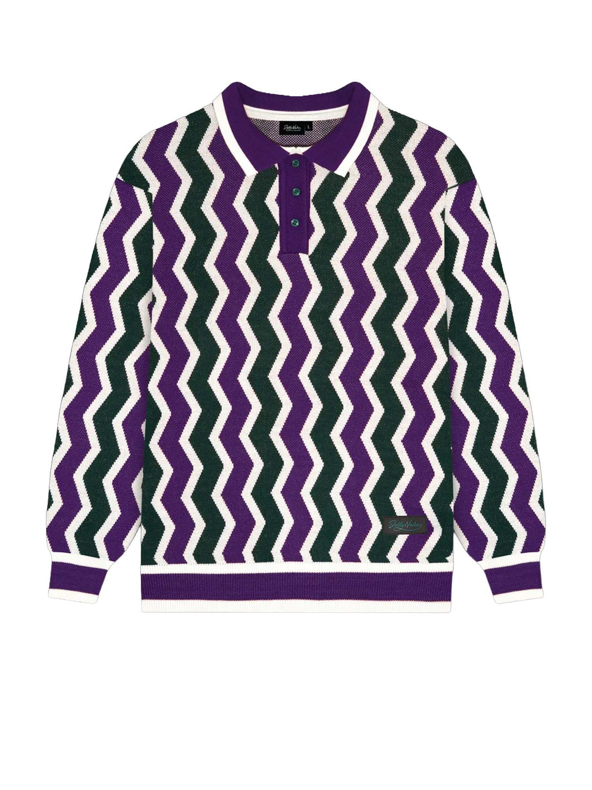 Dolly Noire Chevron Polo Sweater Multicolore