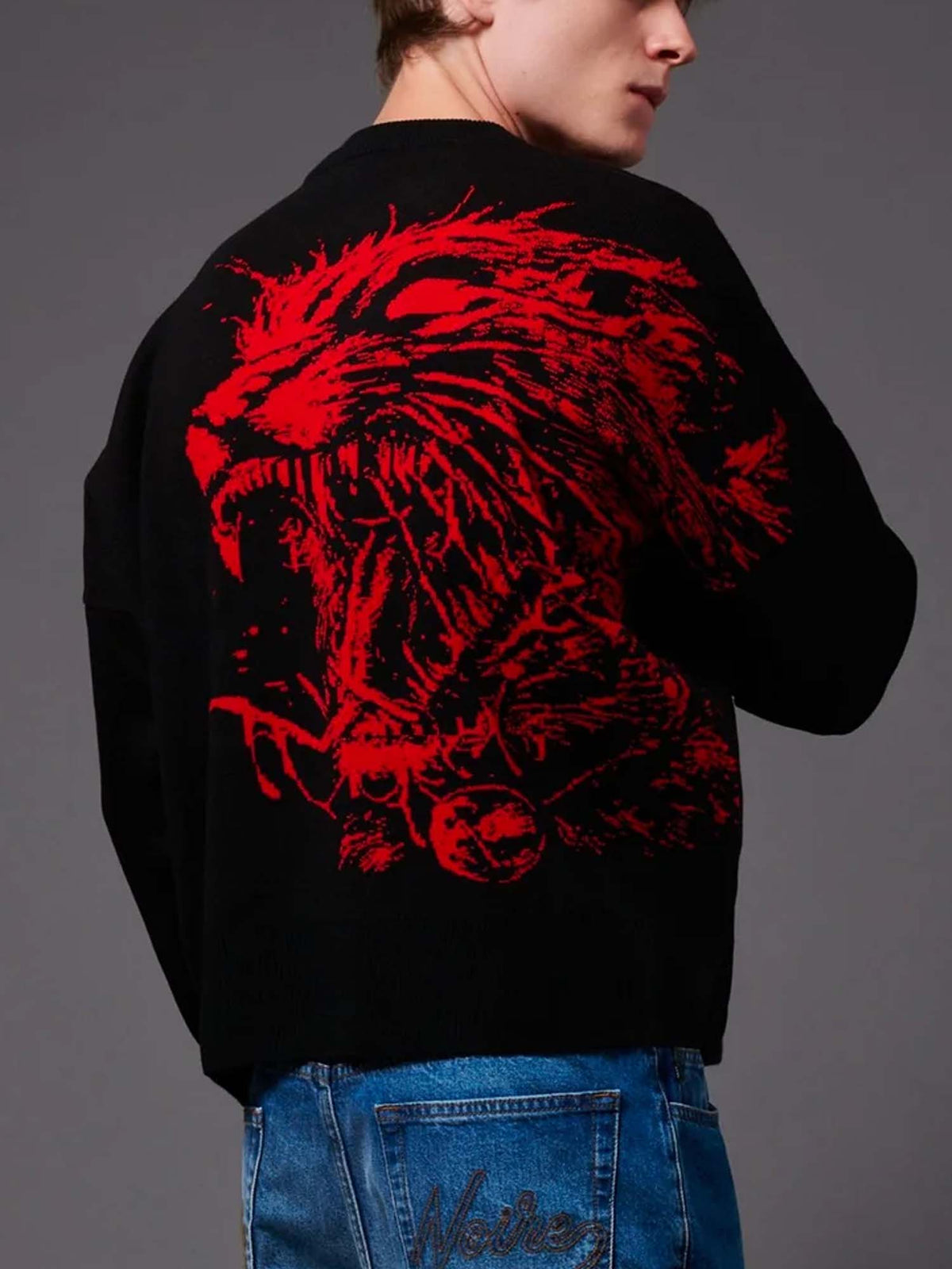 Dolly Noire Satanicat Over Sweater Nero