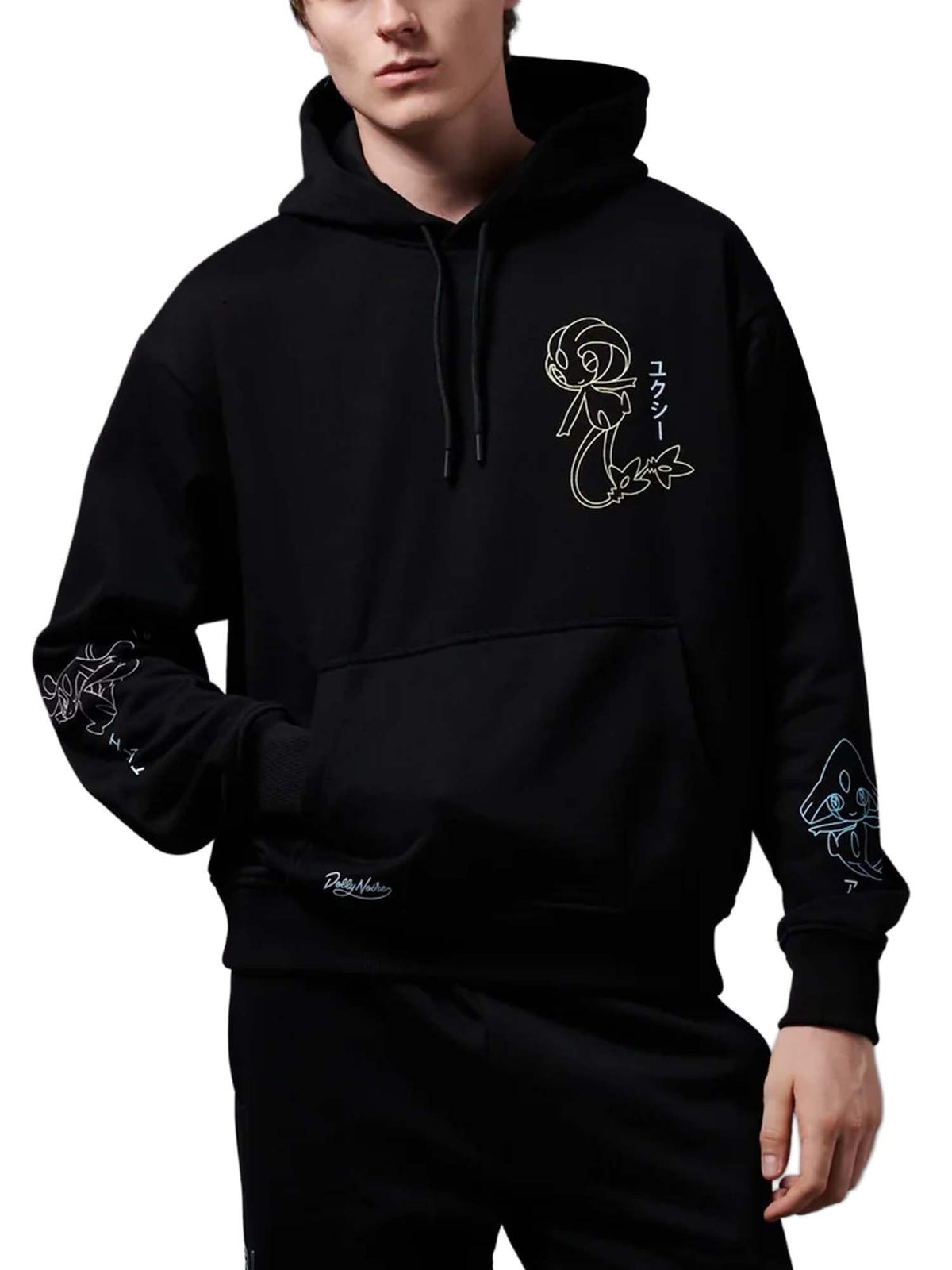 Dolly Noire Uxie, Mesprit, Azelf Hoodie Nero