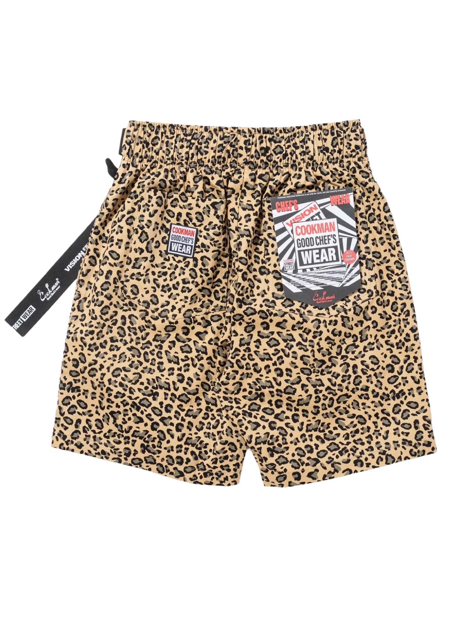Cookman Pantaloni da Chef cintura corta nera Animalier