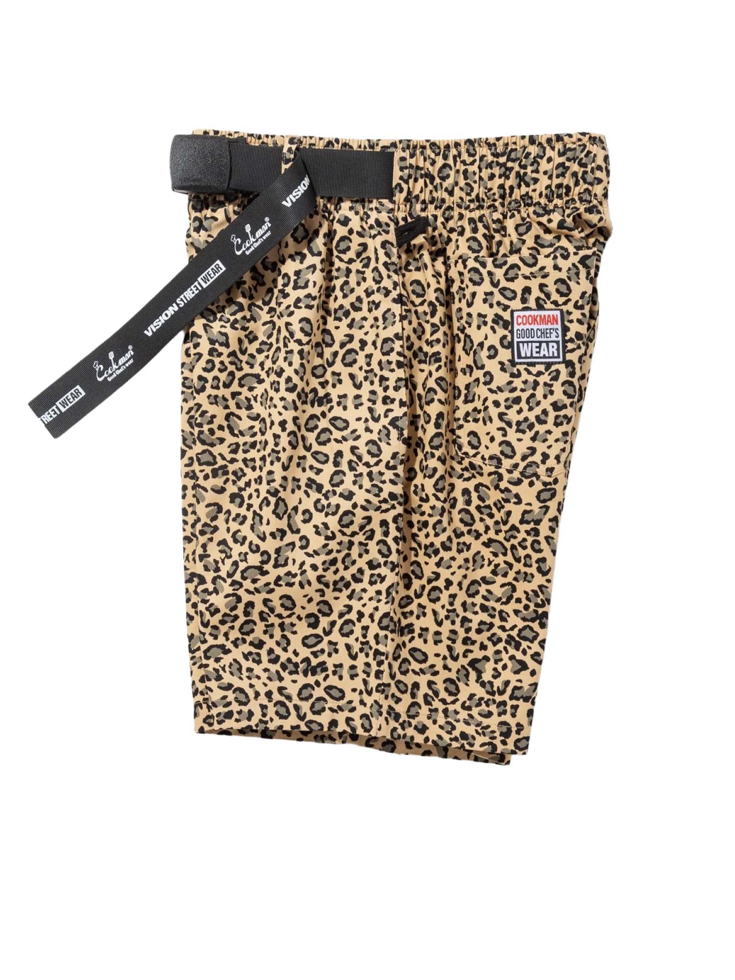 Cookman Pantaloni da Chef cintura corta nera Animalier