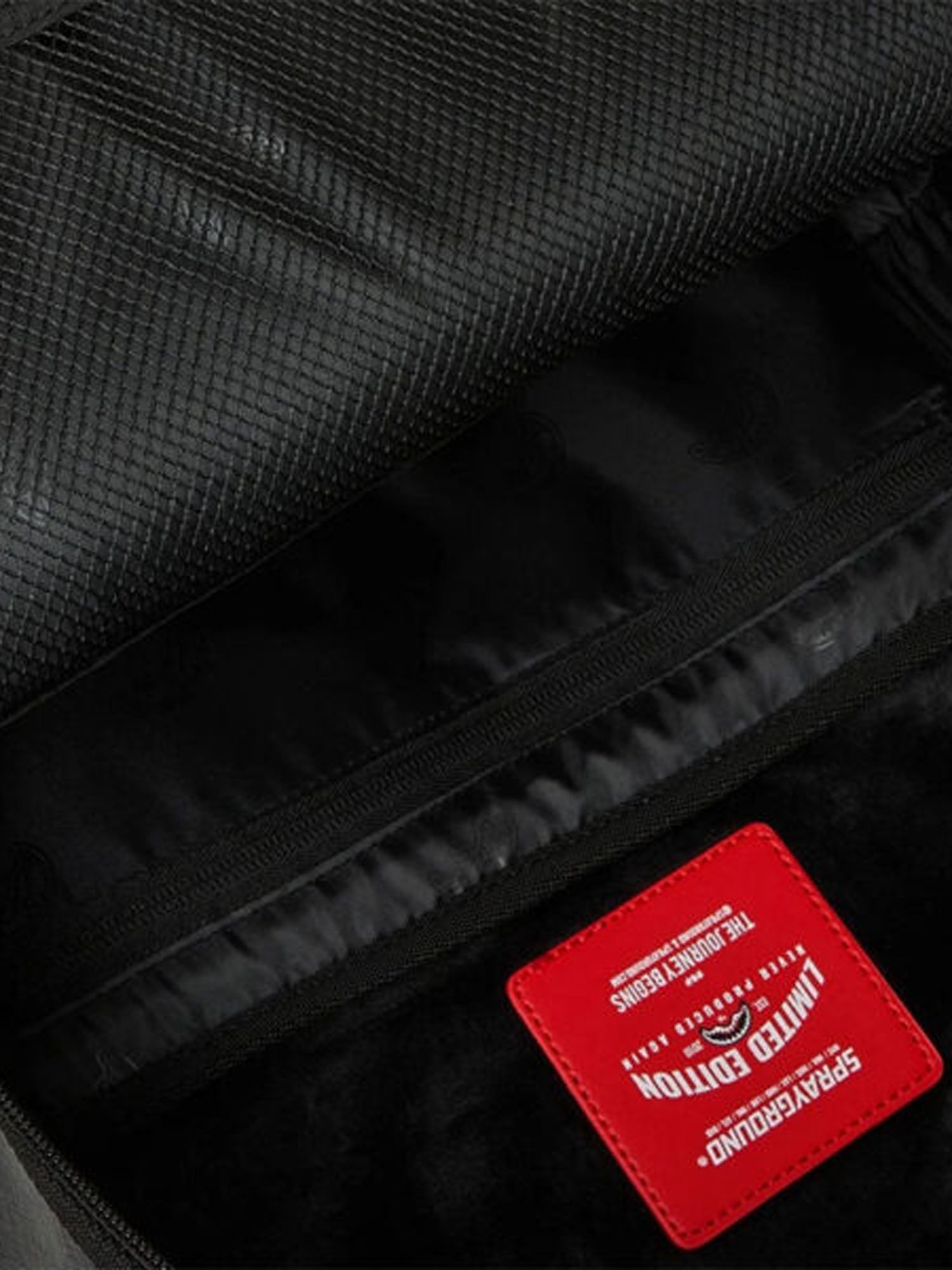 Sprayground Zaino Blacked Out Embossed Gold Tooth Nero