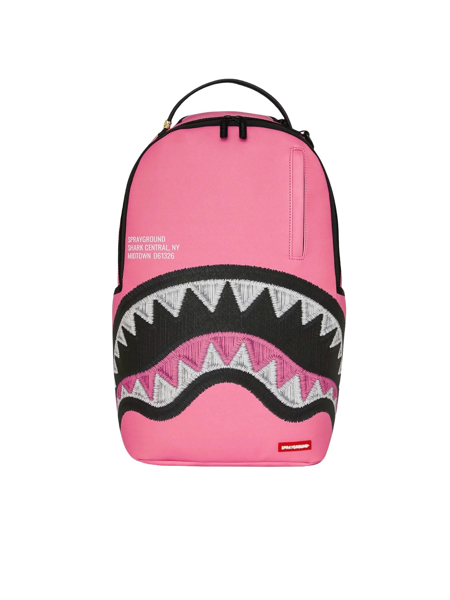 Sprayground Shark Central Pink Embroidered Rosa