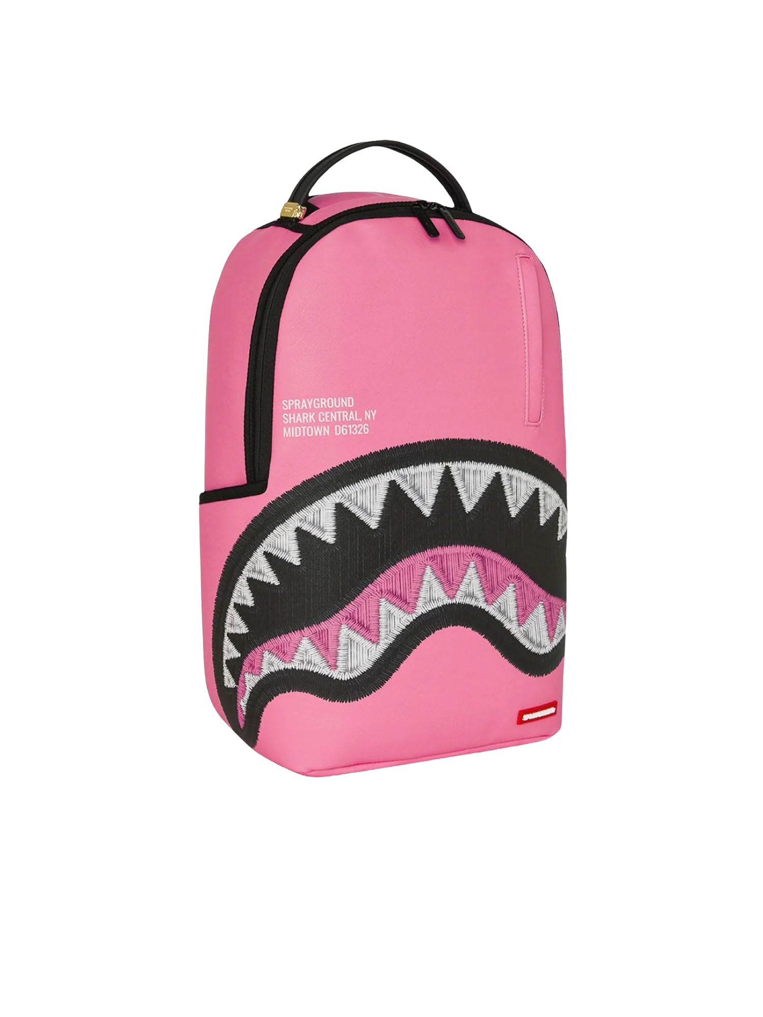 Sprayground Shark Central Pink Embroidered Rosa