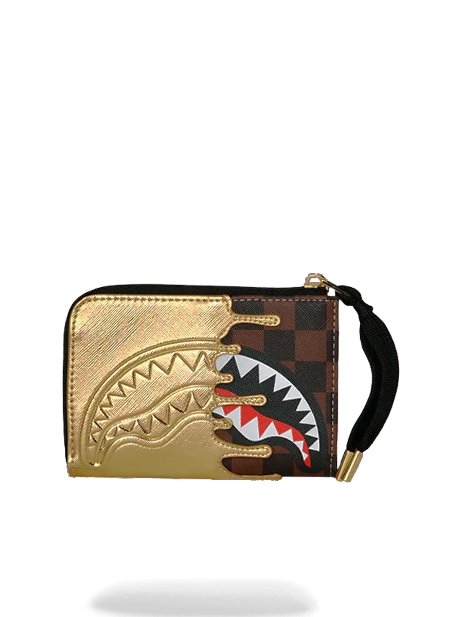 Sprayground Sharks In Paris Gold Drip Wallet Oro