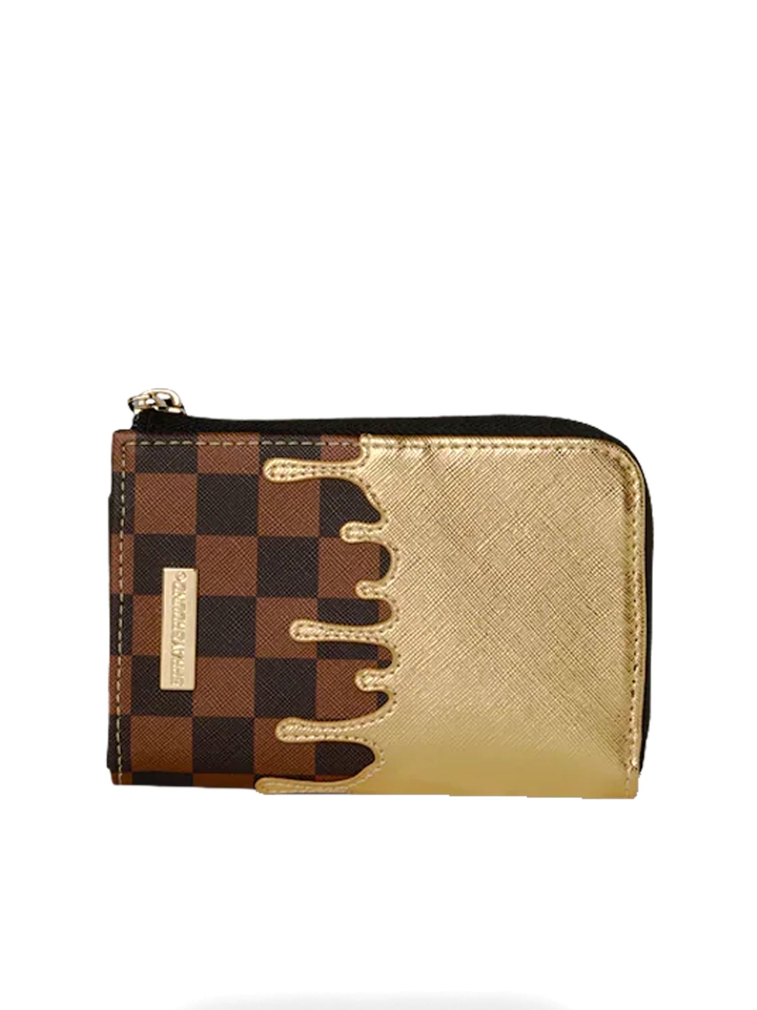 Sprayground Sharks In Paris Gold Drip Wallet Oro