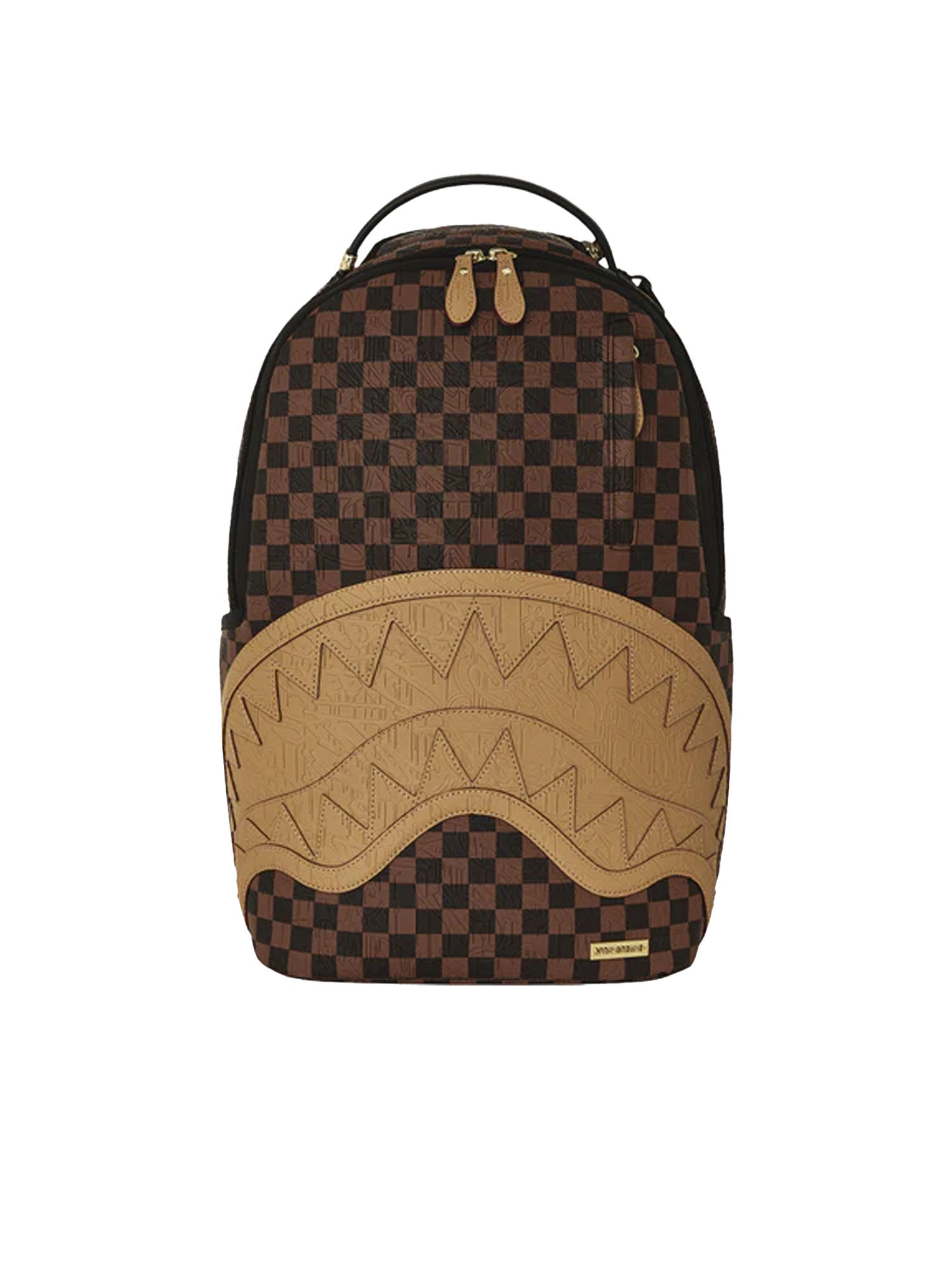 Sprayground Embossed Check Brown Marrone
