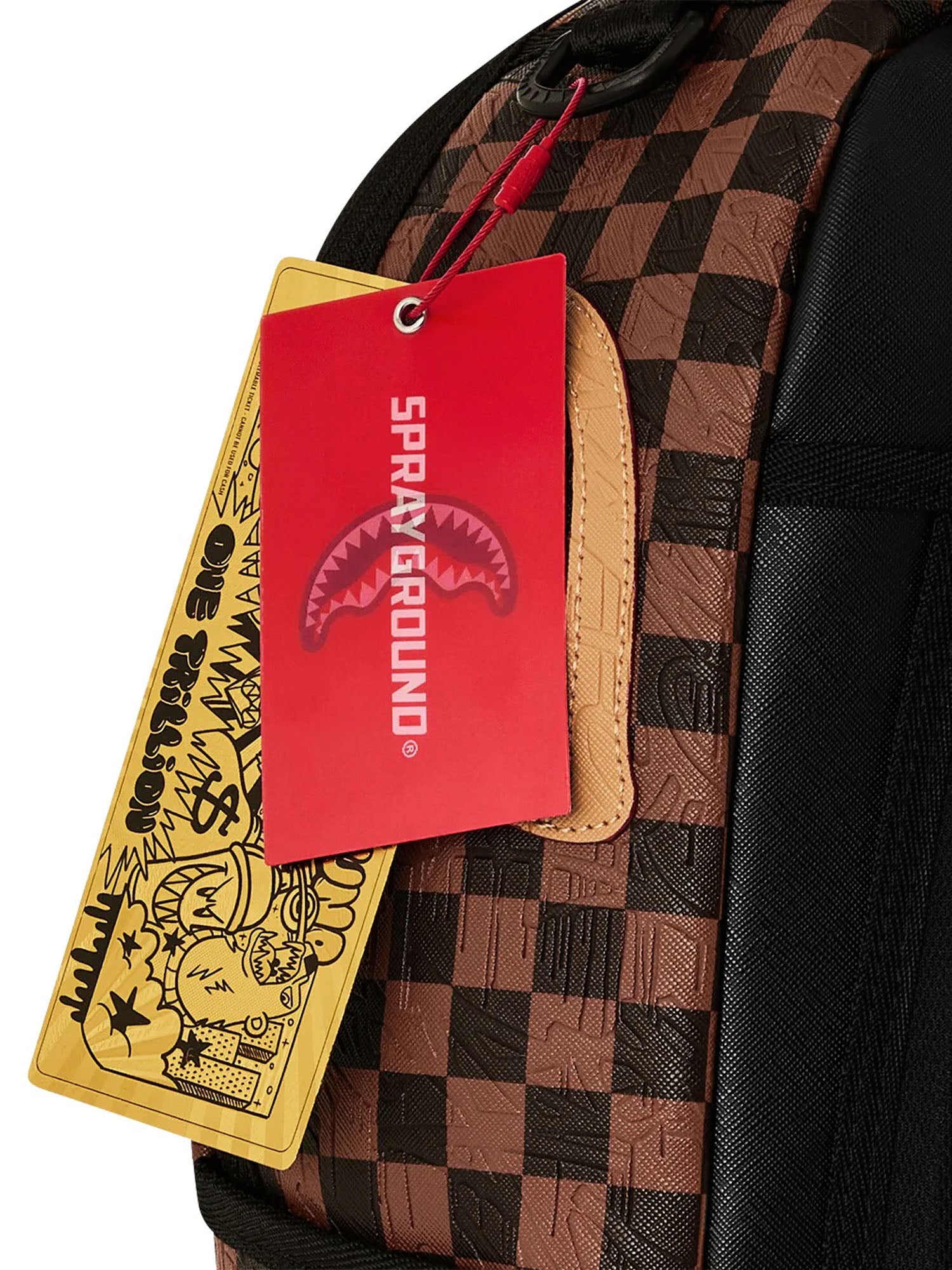 Sprayground Embossed Check Brown Marrone
