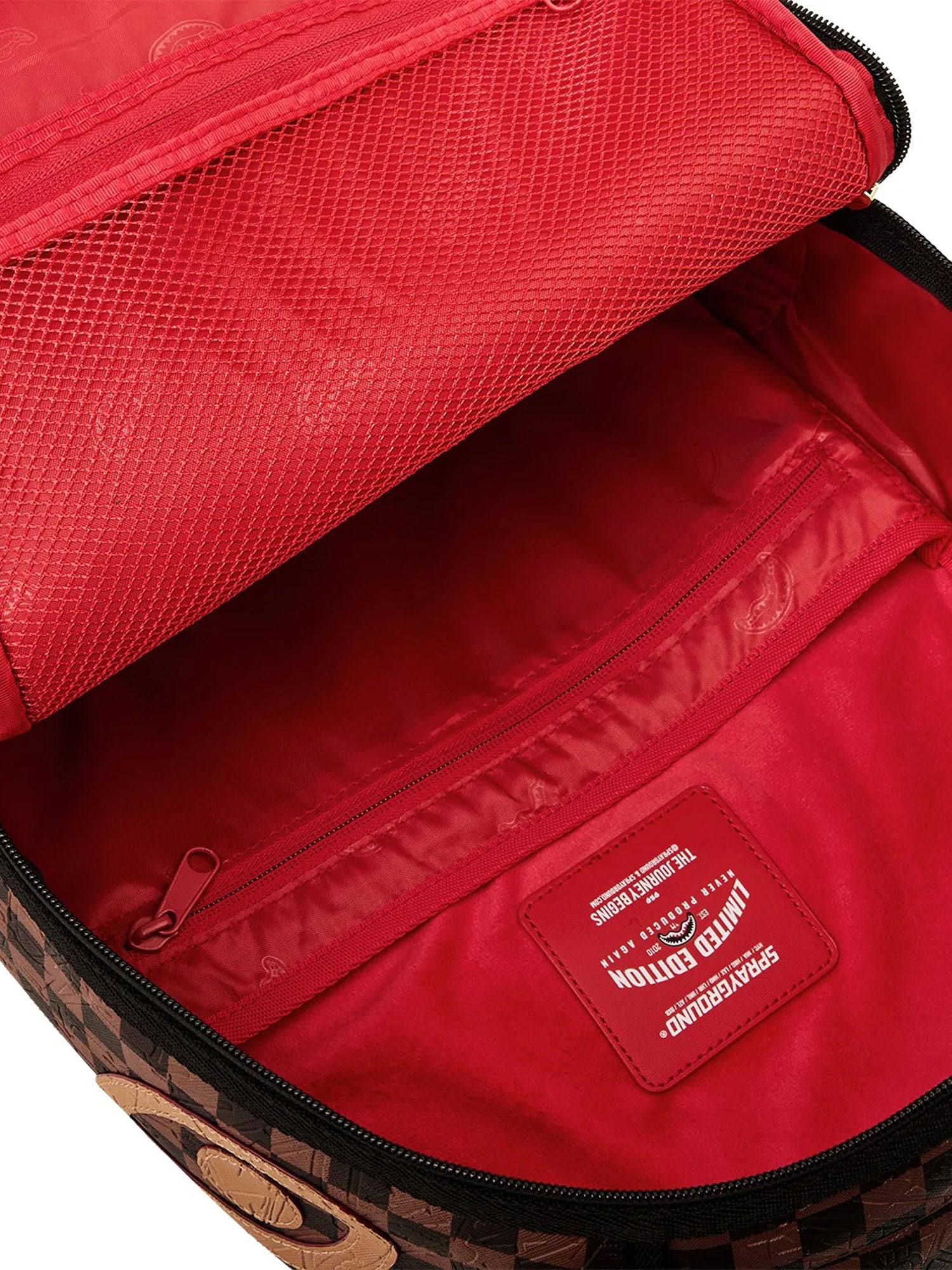 Sprayground Embossed Check Brown Marrone