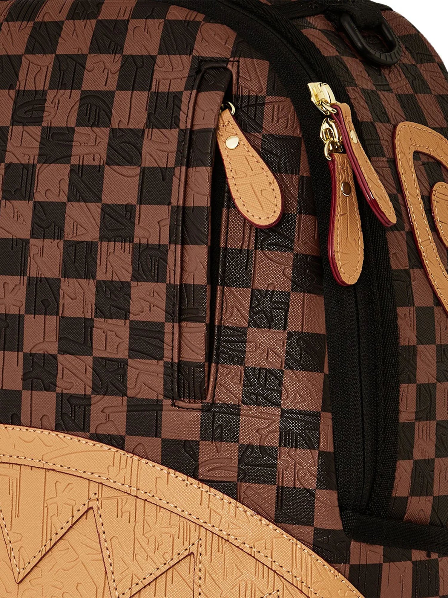 Sprayground Embossed Check Brown Marrone