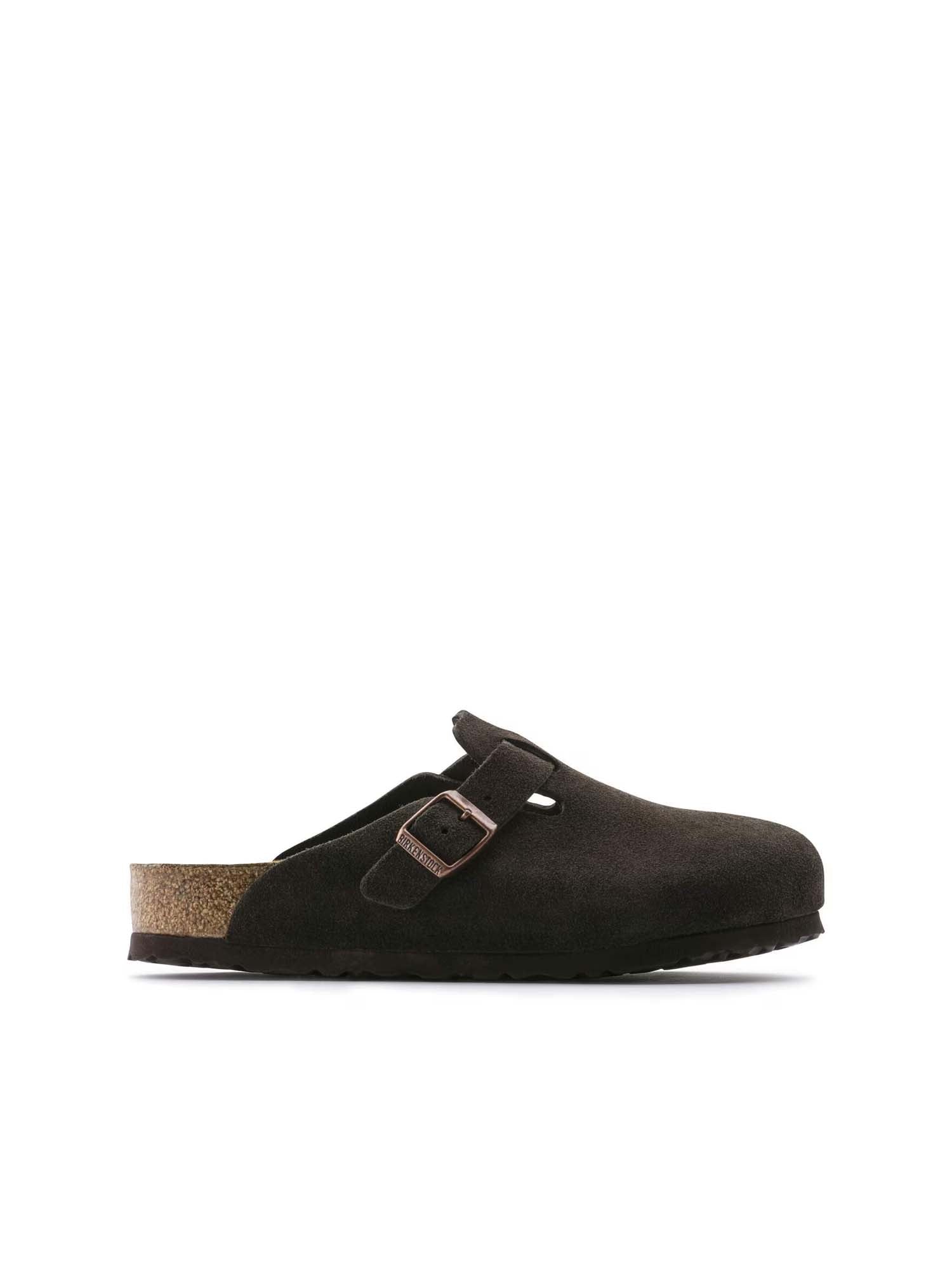 Birkenstock Boston plantare morbido (Pelle Scamosciata) Marrone