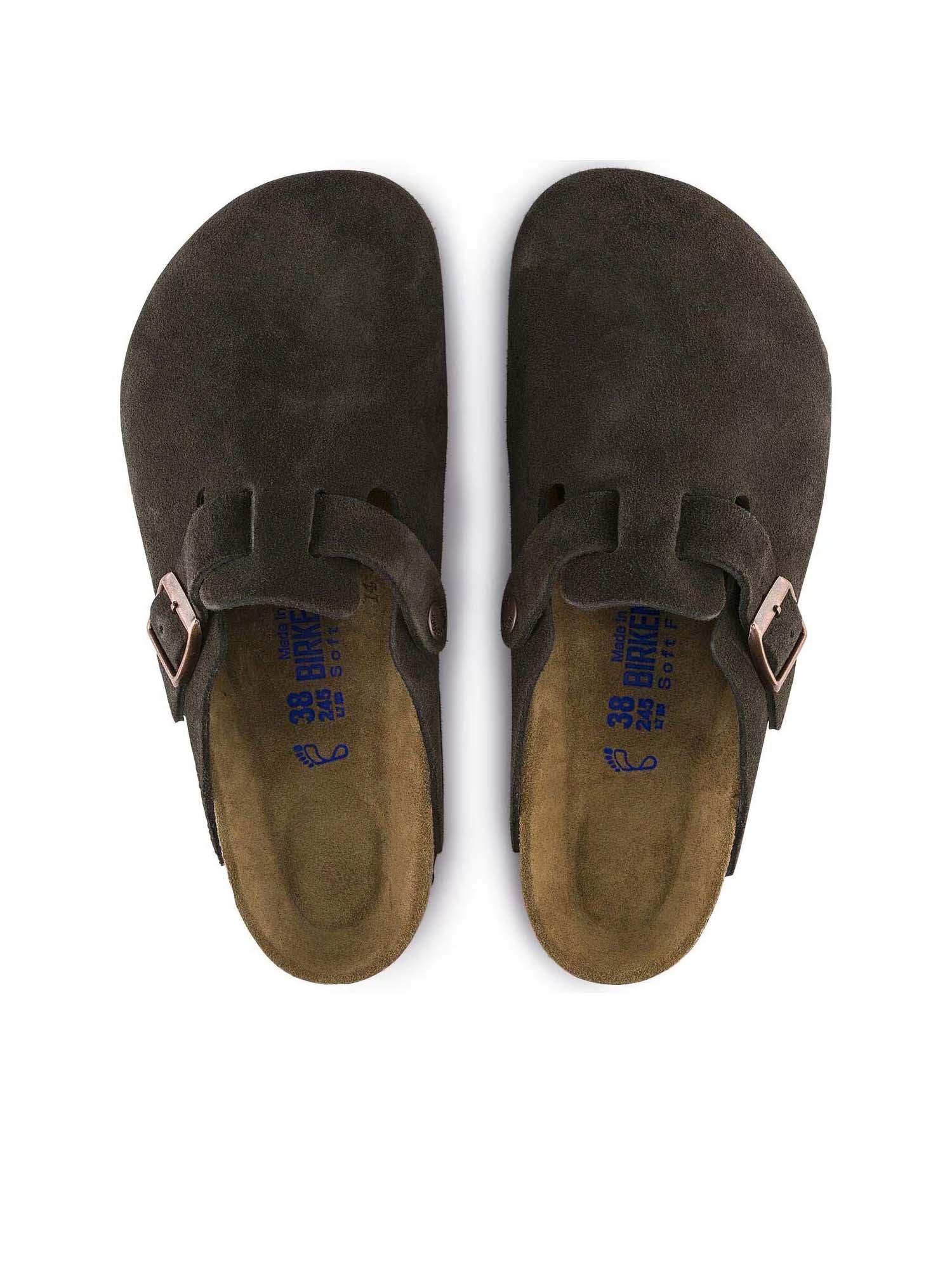 Birkenstock Boston plantare morbido (Pelle Scamosciata) Marrone