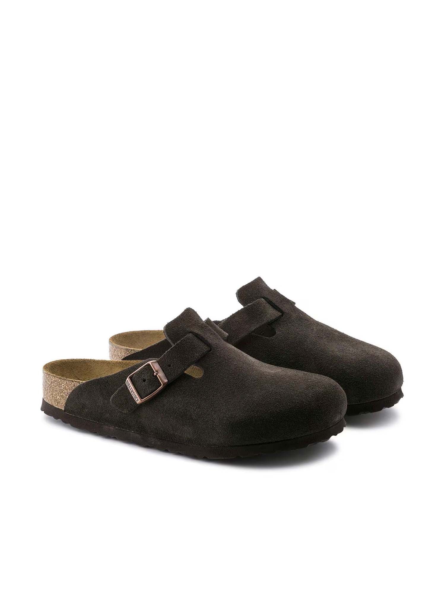 Birkenstock Boston plantare morbido (Pelle Scamosciata) Marrone