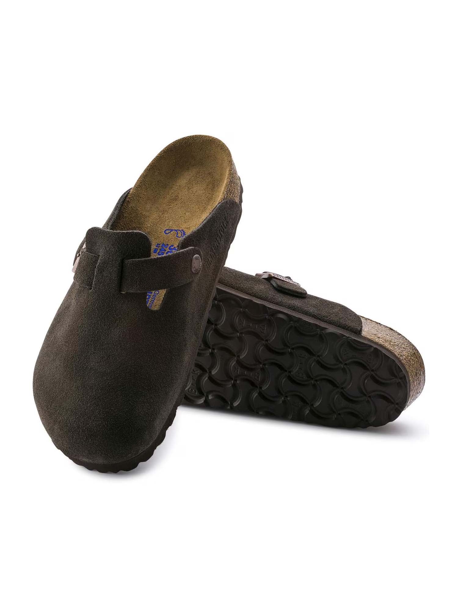 Birkenstock Boston plantare morbido (Pelle Scamosciata) Marrone