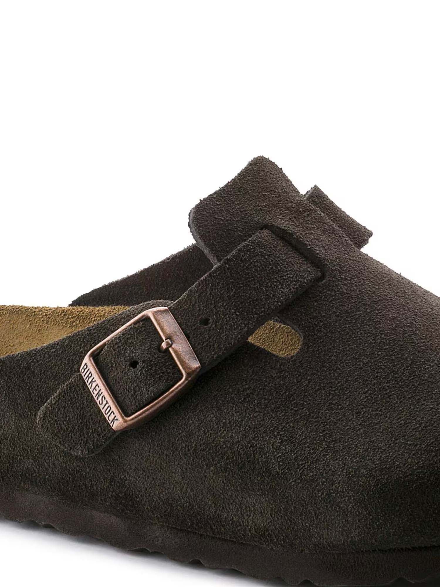 Birkenstock Boston plantare morbido (Pelle Scamosciata) Marrone