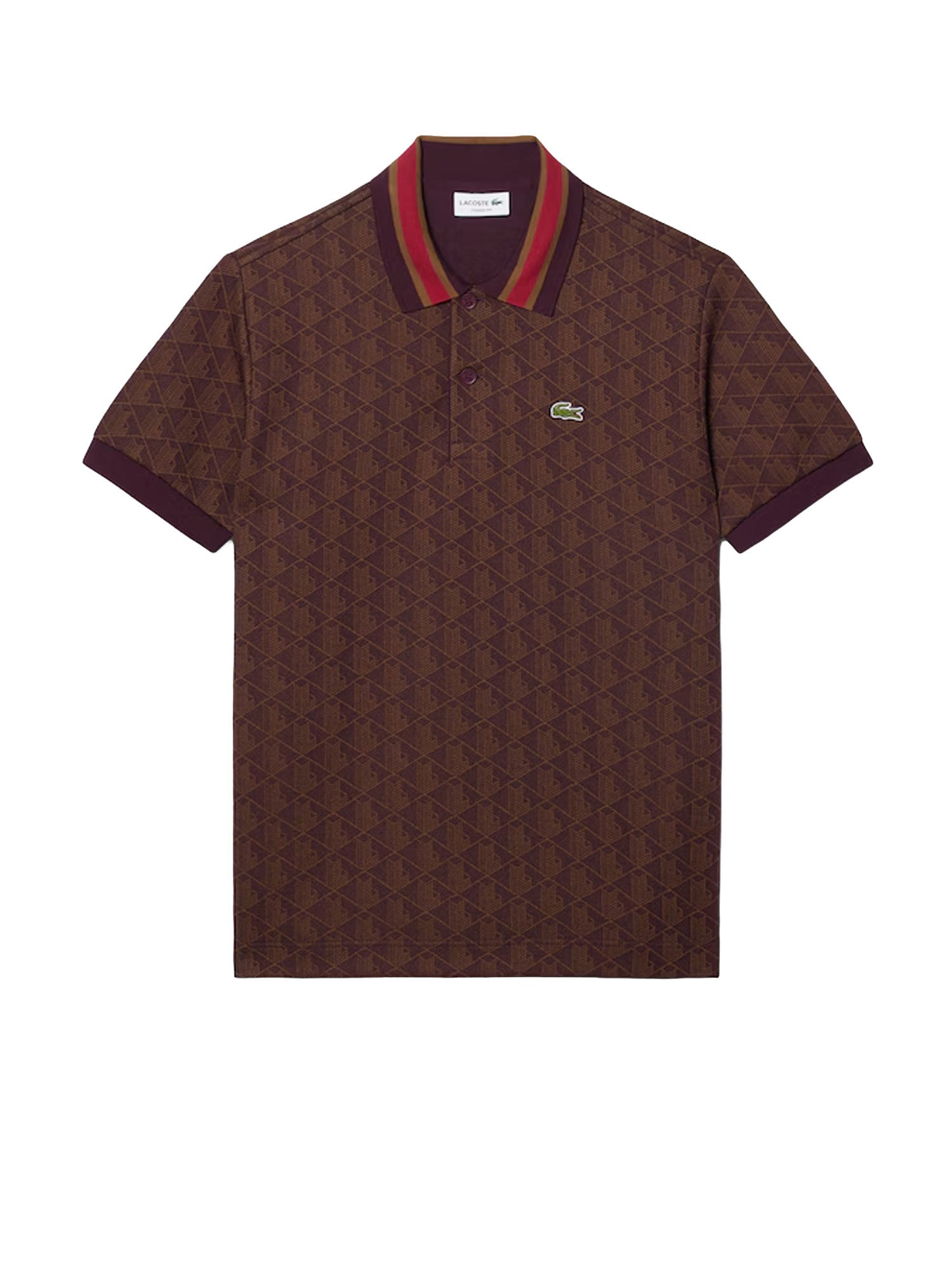 Polo coupe classique en jacquard avec monogramme