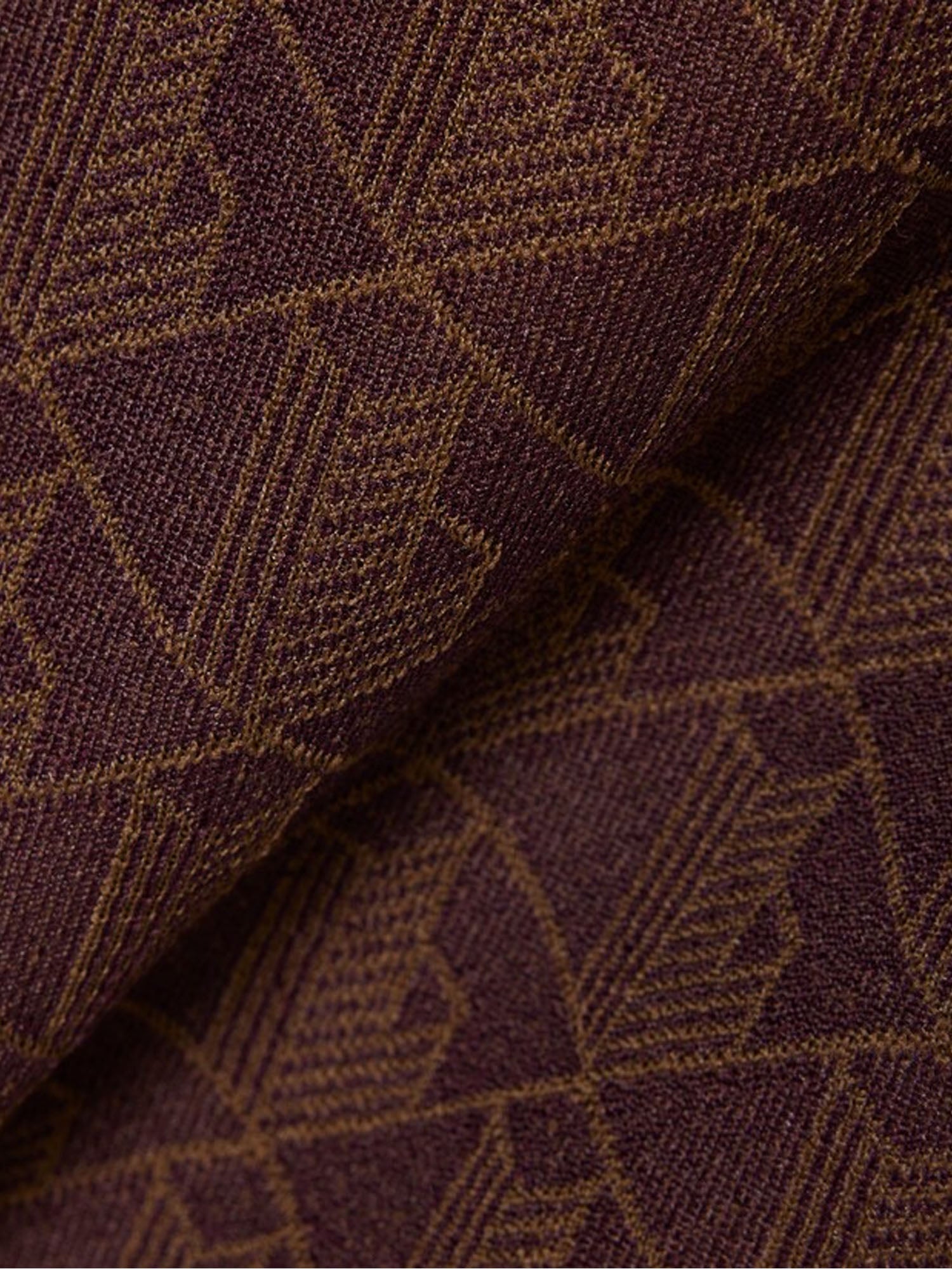 Lacoste Polo dal taglio classico in jacquard con monogramma Marrone