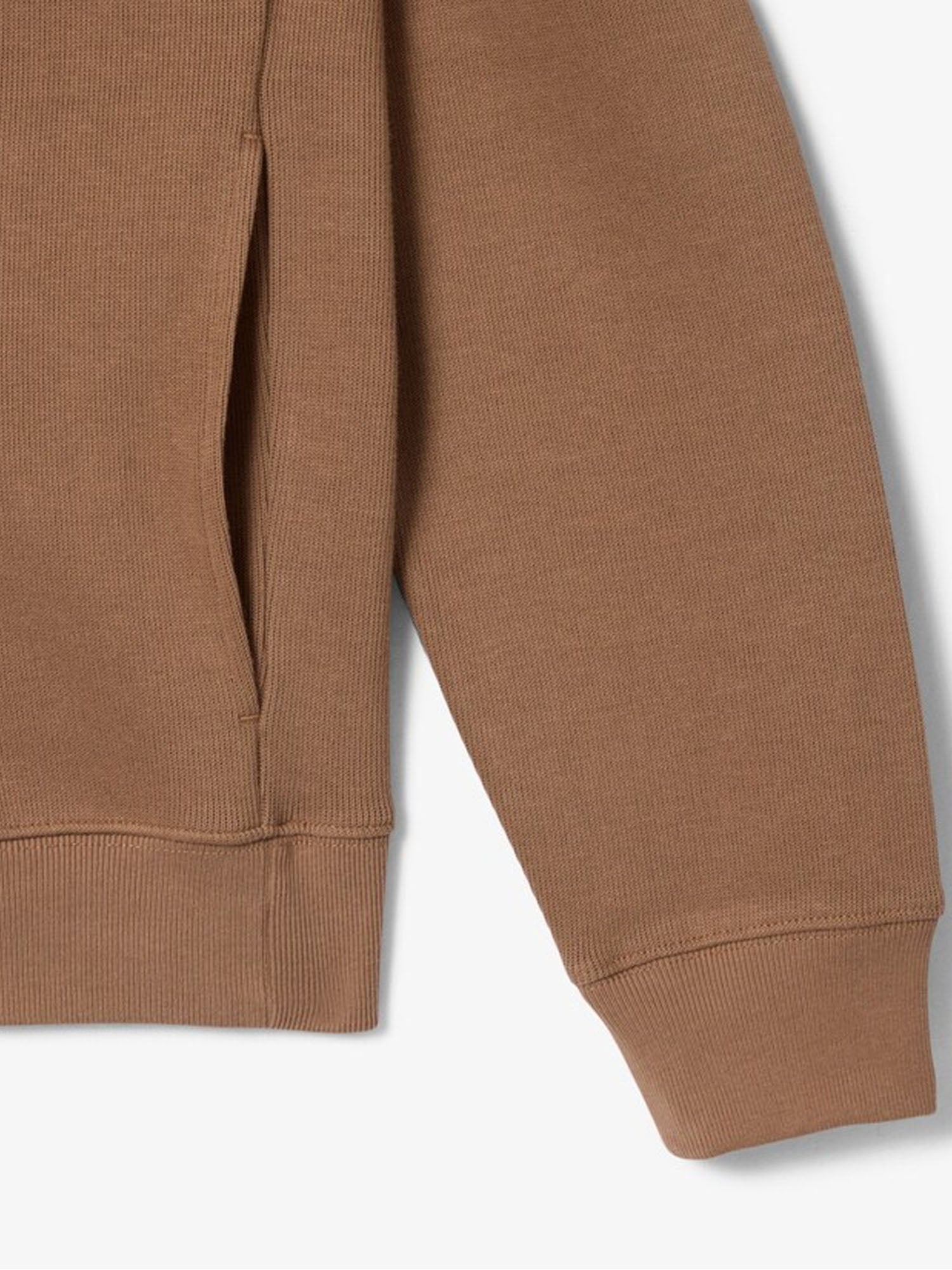 Lacoste Felpa interlock a collo alto con zip Marrone