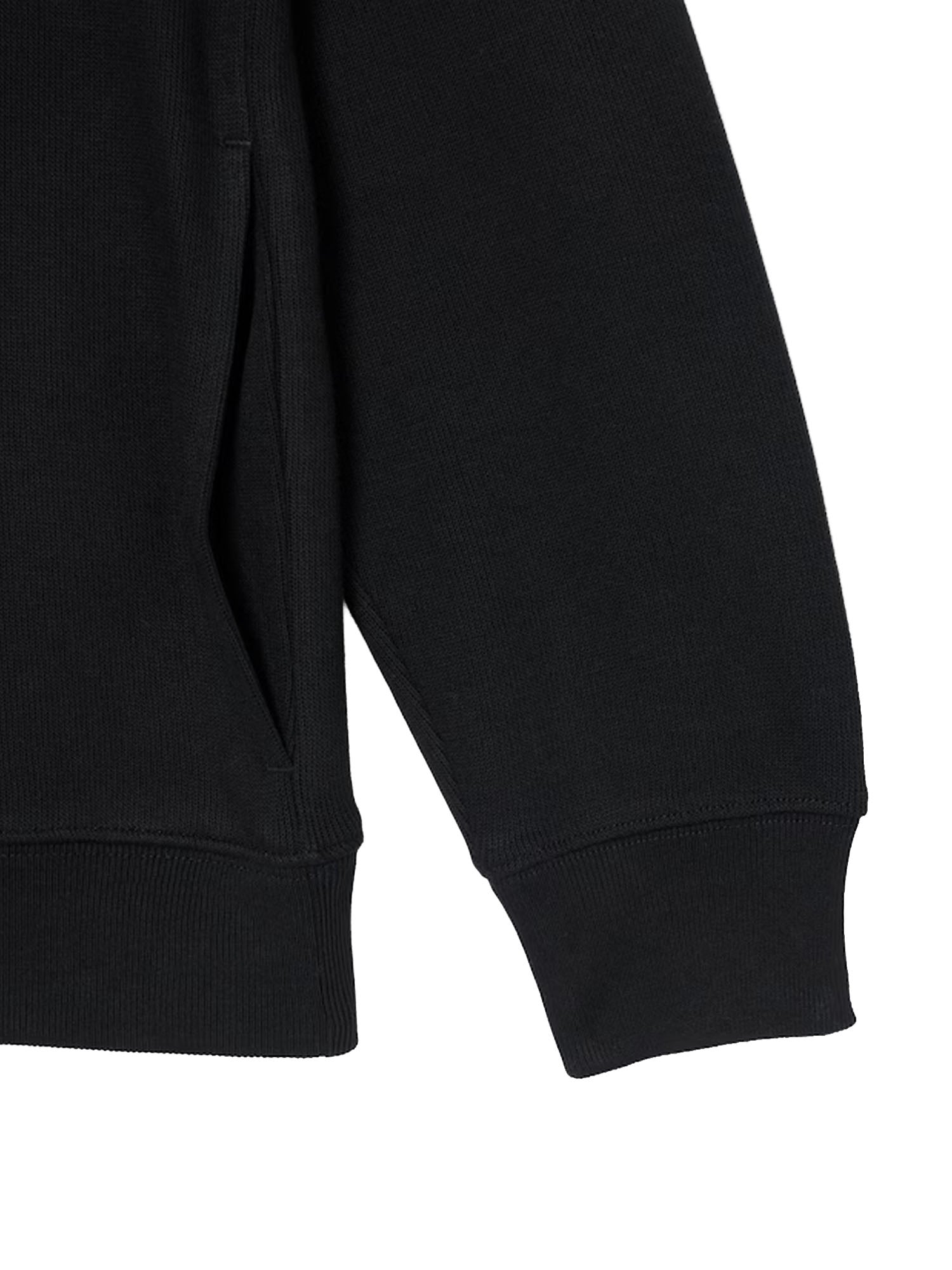 Lacoste Felpa interlock a collo alto con zip Nero