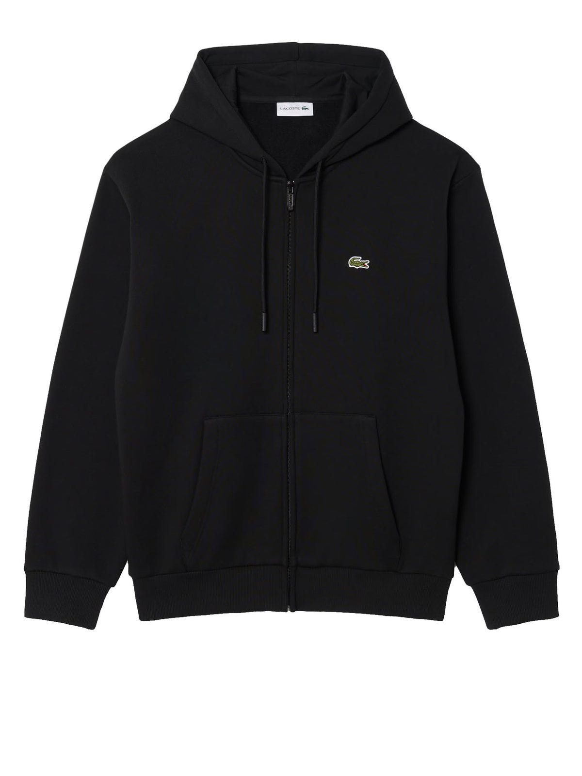 Lacoste Felpa con cappuccio in tessuto felpato Nero