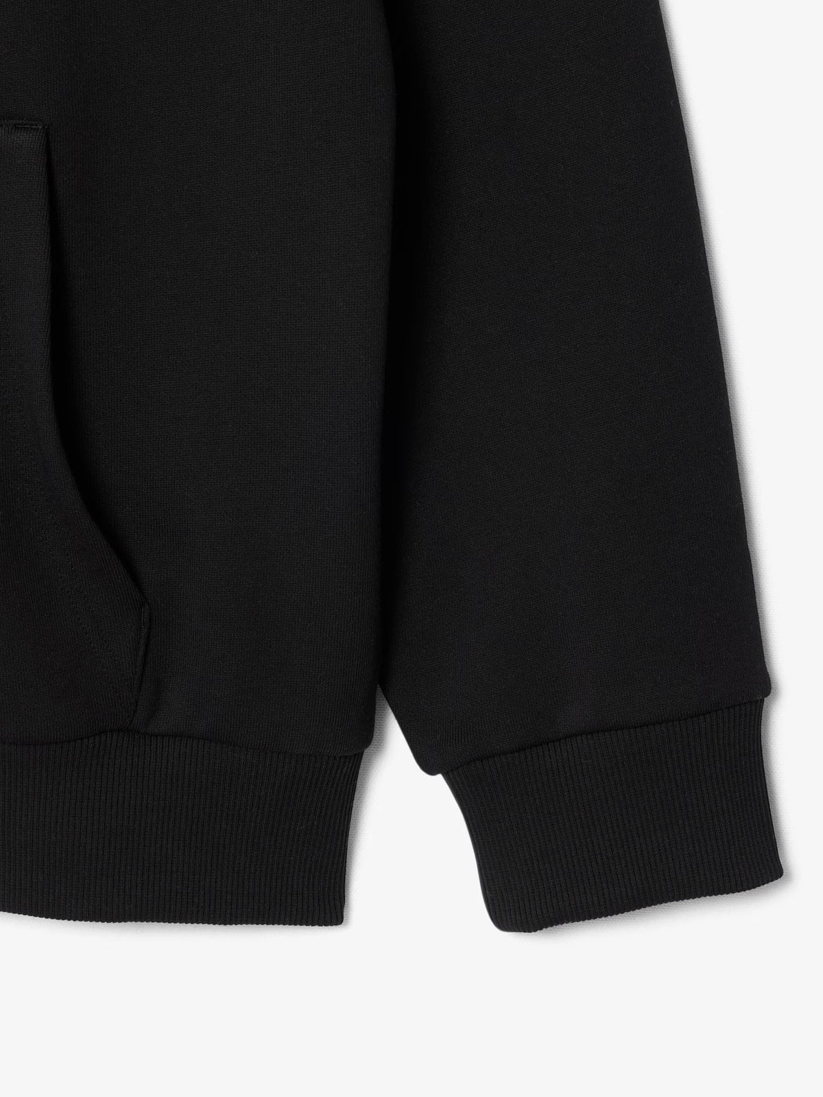 Lacoste Felpa con cappuccio in tessuto felpato Nero
