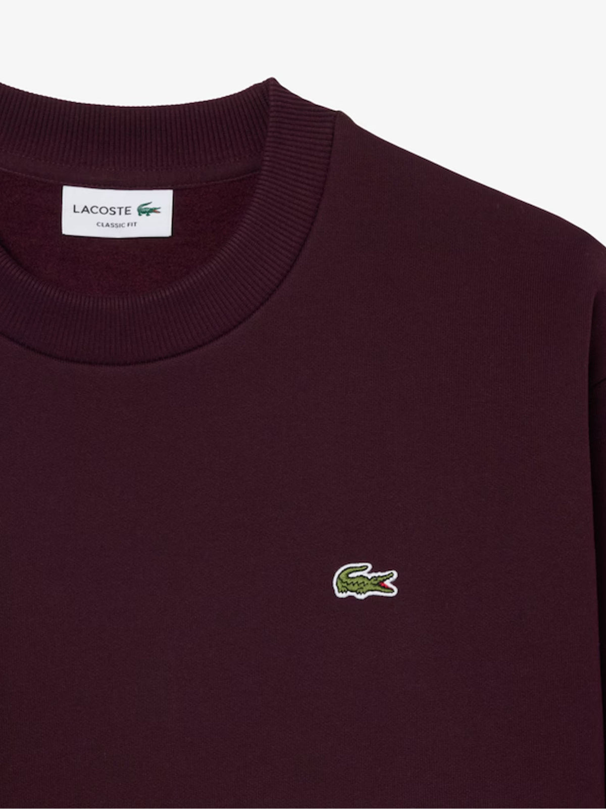 Lacoste Felpa in cotone Bordeaux