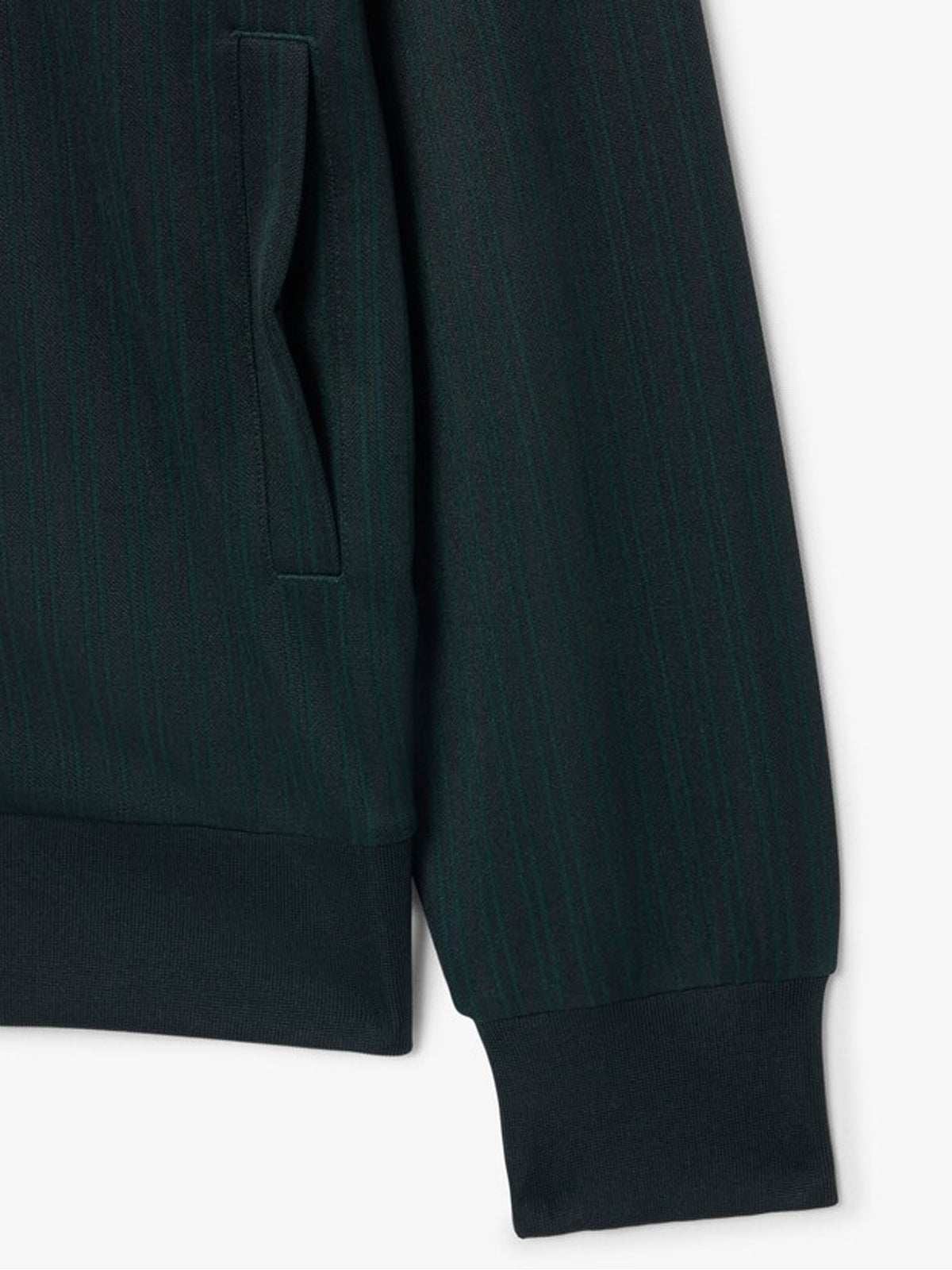 Lacoste Giacca della tuta a righe e stemma Verde