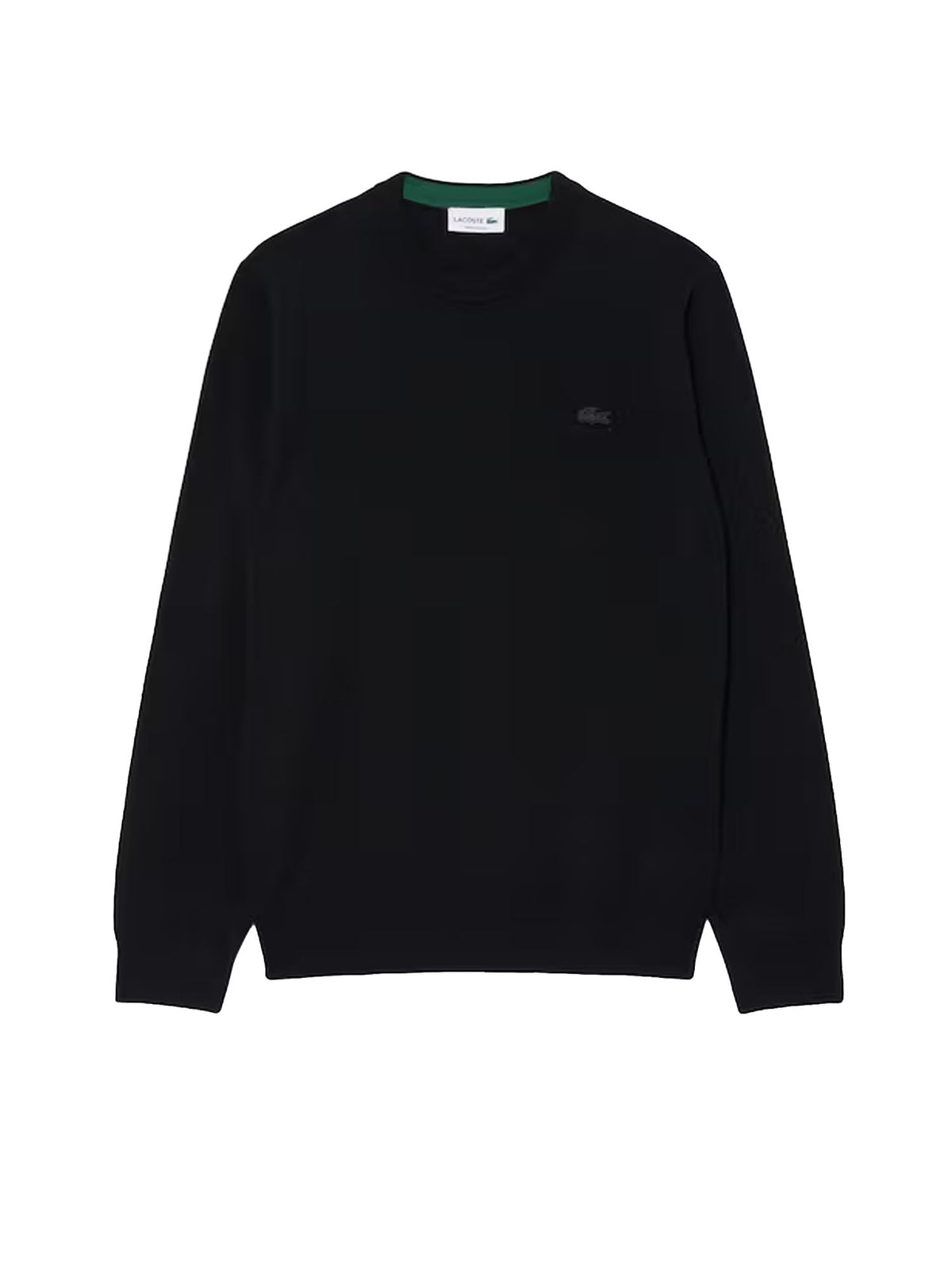 Lacoste Maglione girocollo in lana merino Verde