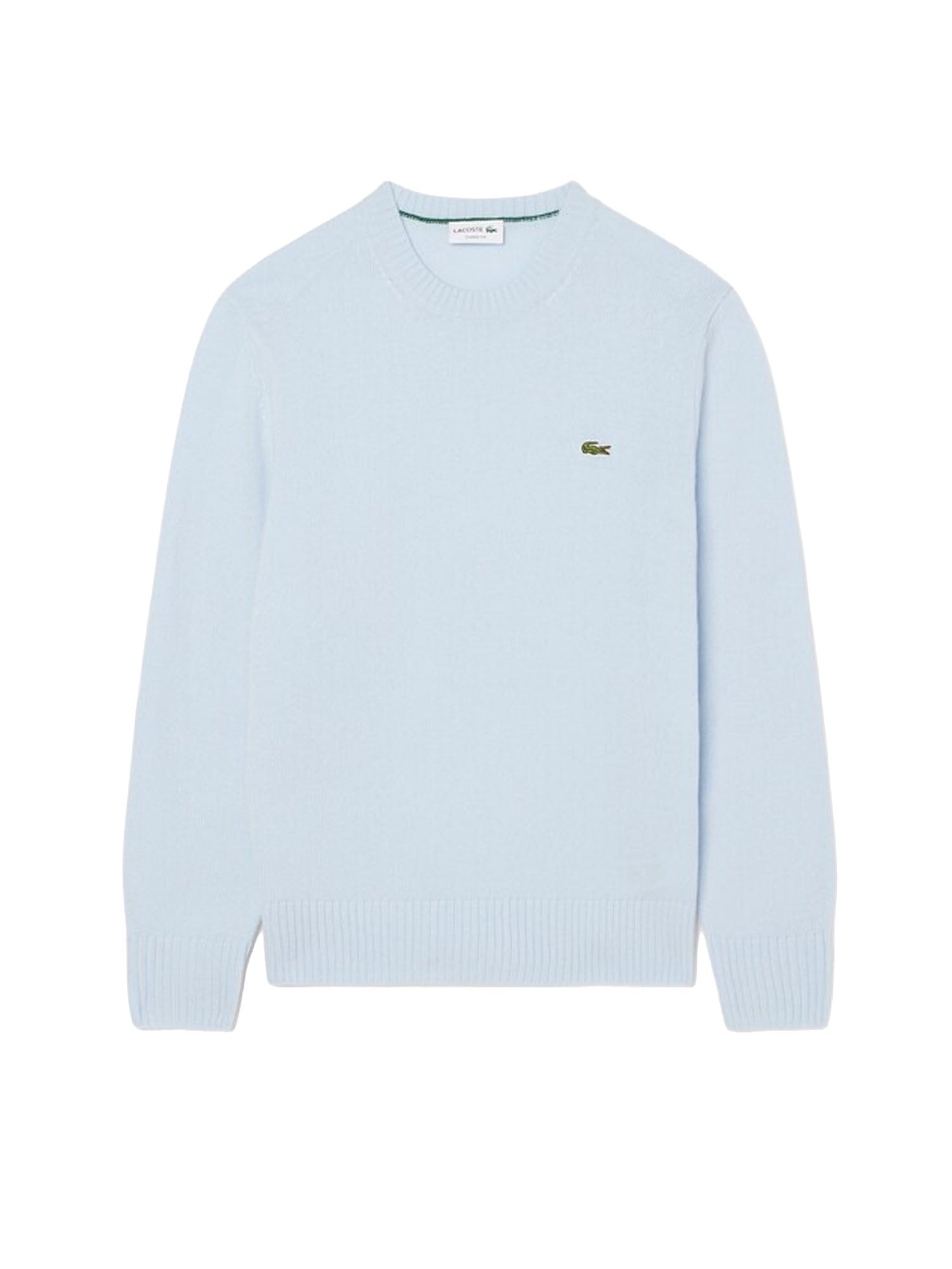 Maglione a girocollo in lana cardata