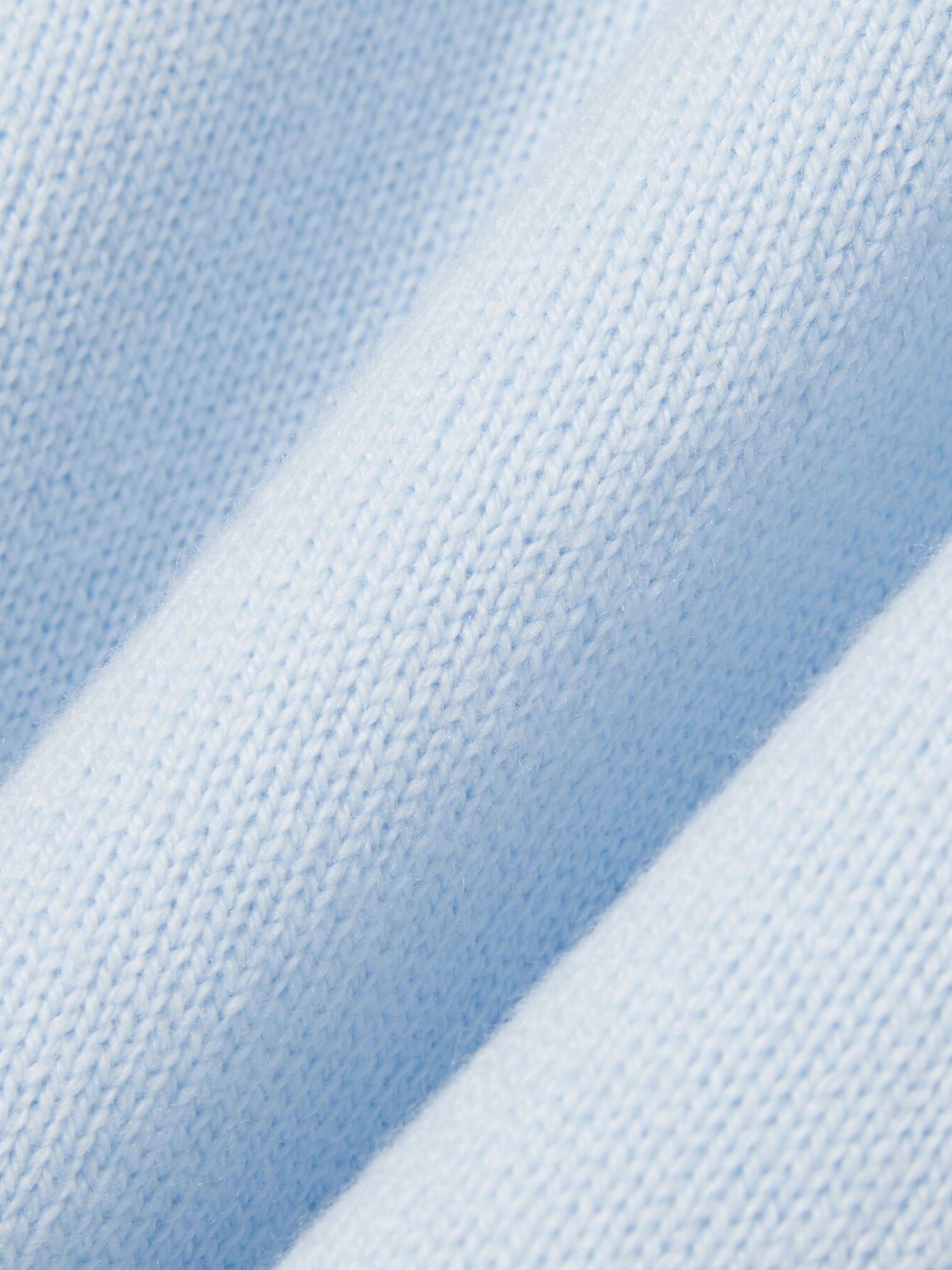 Lacoste Maglione a girocollo in lana cardata Azzurro