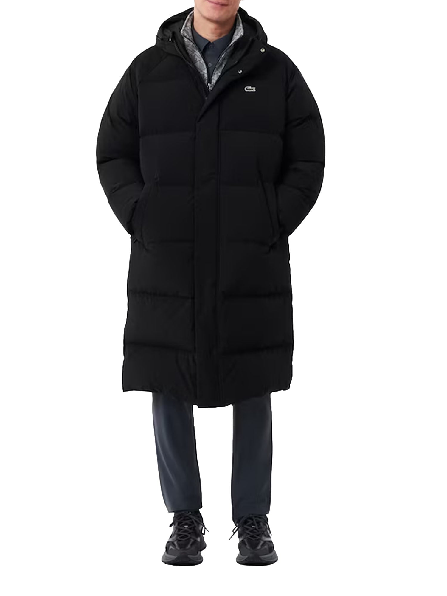 Lacoste Piumino lungo impermeabile Nero