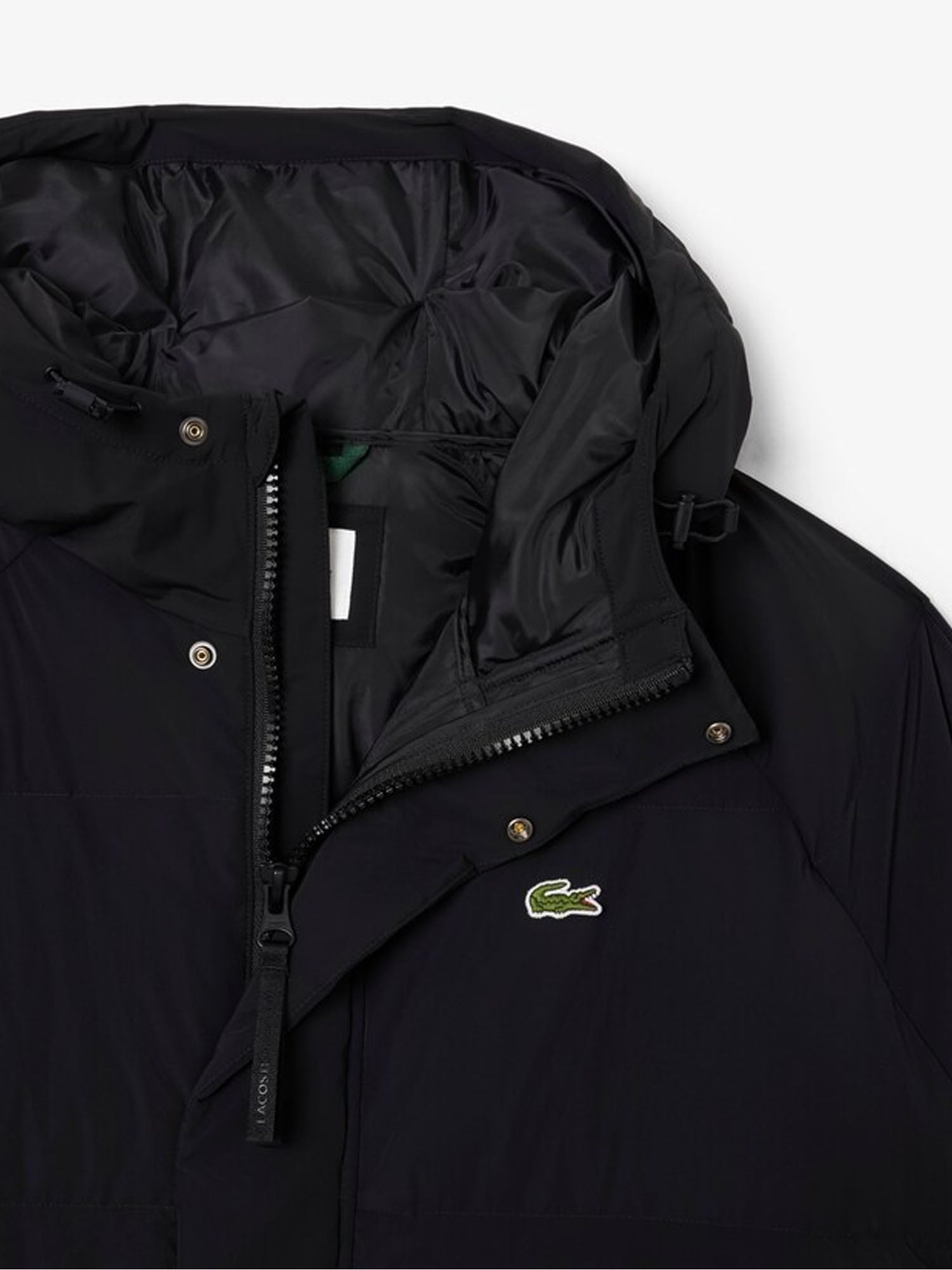 Lacoste Piumino lungo impermeabile Nero