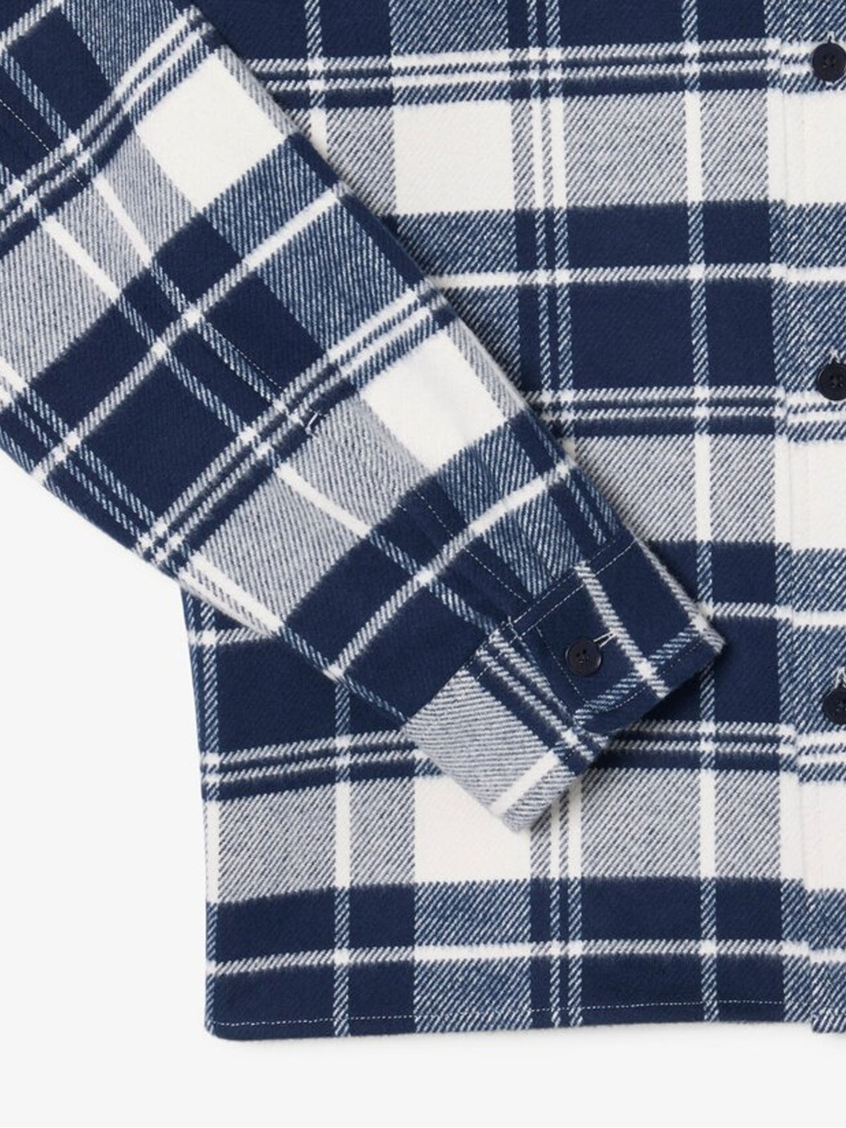 Lacoste Overshirt in twill di cotone con motivo scozzese Bianco