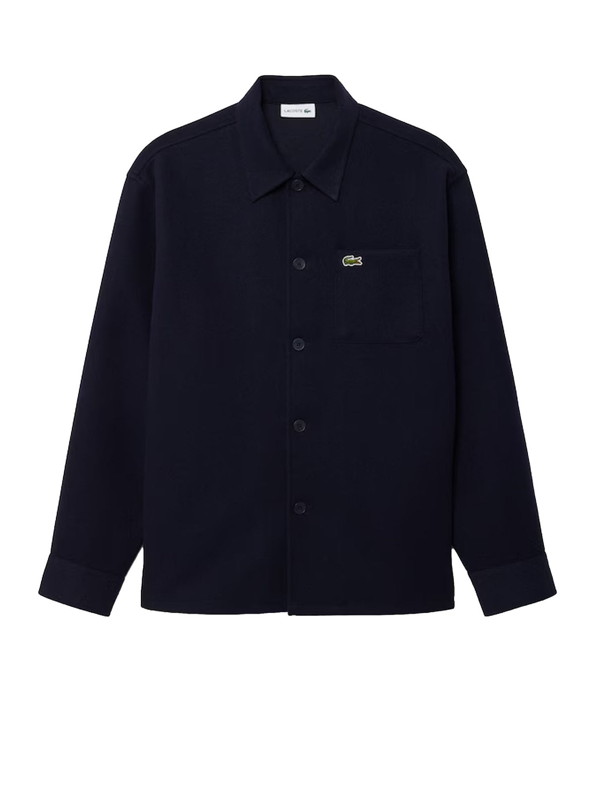 Lacoste Overshirt in flanella spessa Blu