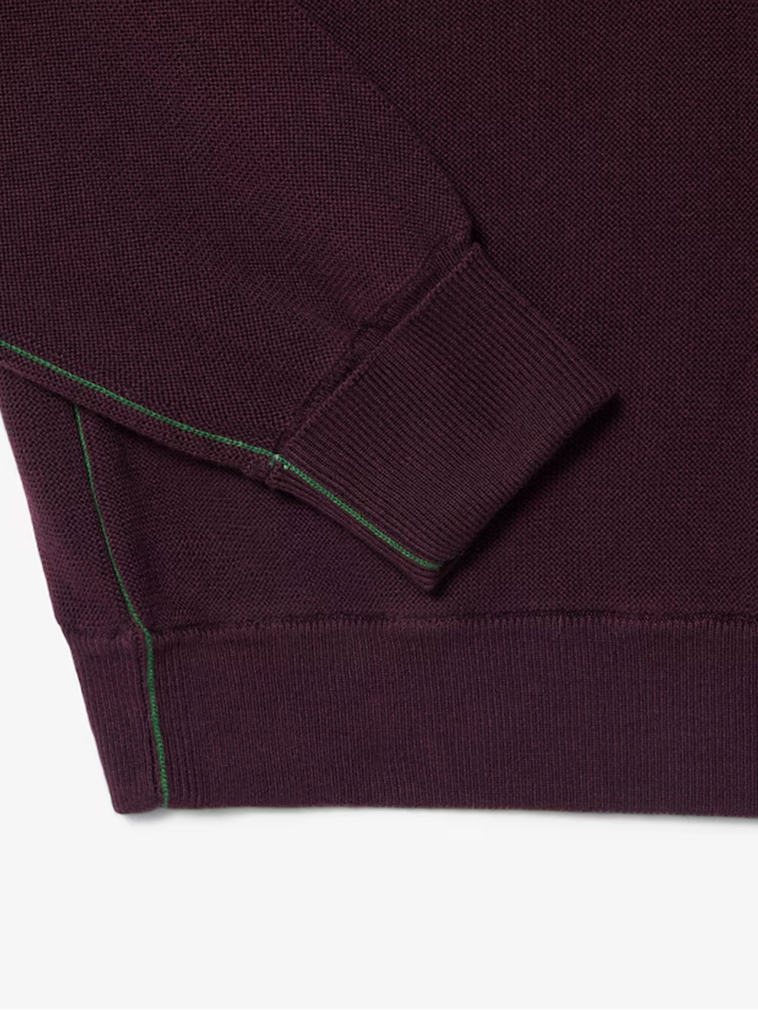 Lacoste Maglione girocollo in cotone relaxed fit Bordeaux