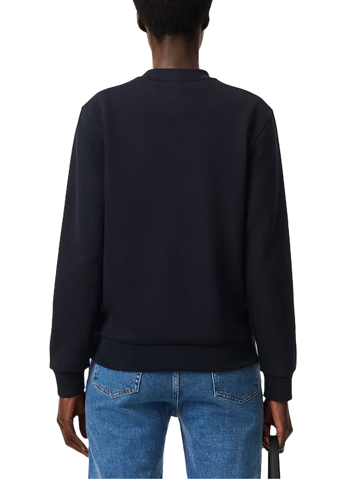 Lacoste Felpa girocollo in piqué relaxed fit Blu