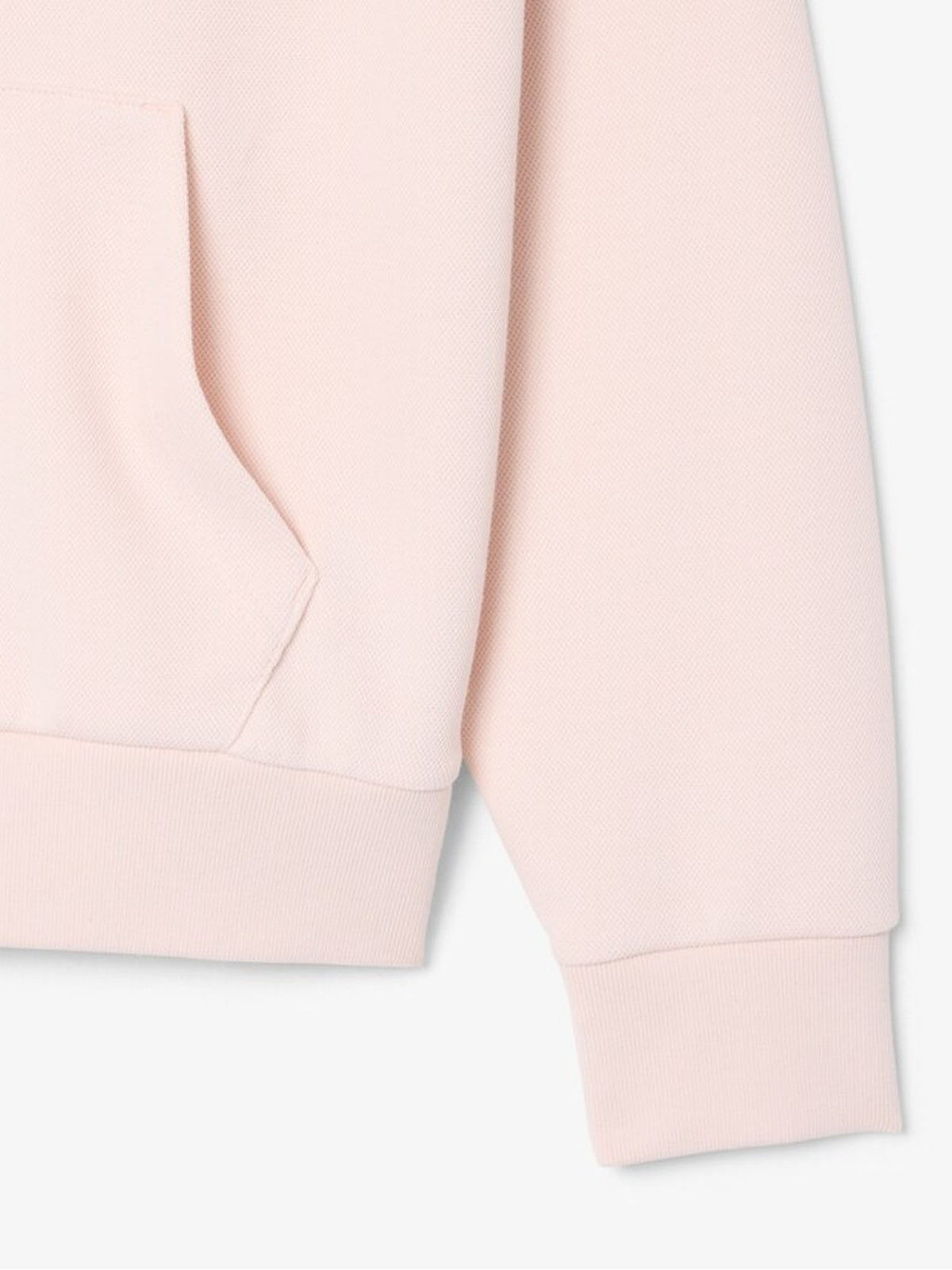 Lacoste Felpa con zip e cappuccio in piqué Rosa