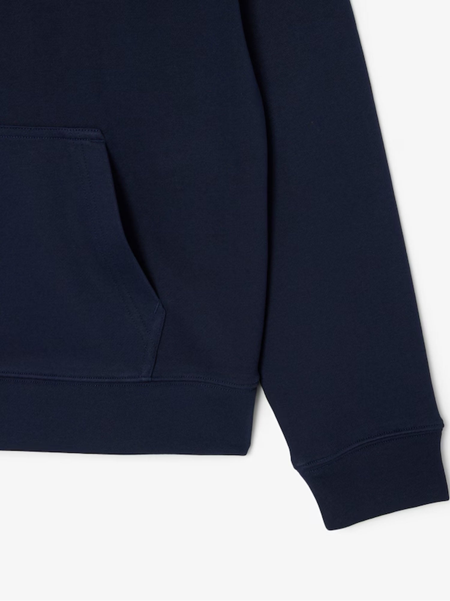 Lacoste Felpa con cappuccio in tessuto felpato con stemma Blu