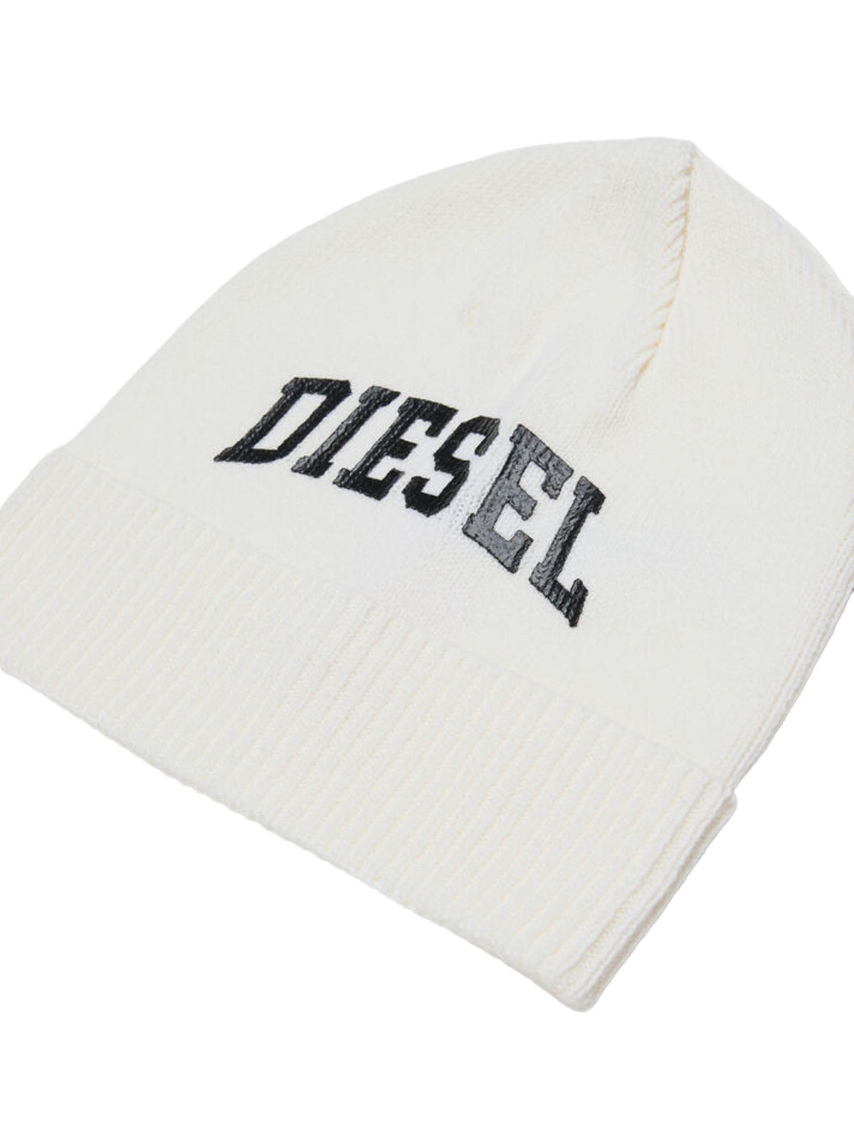 Diesel Berretto in misto lana con logo bambino Bianco