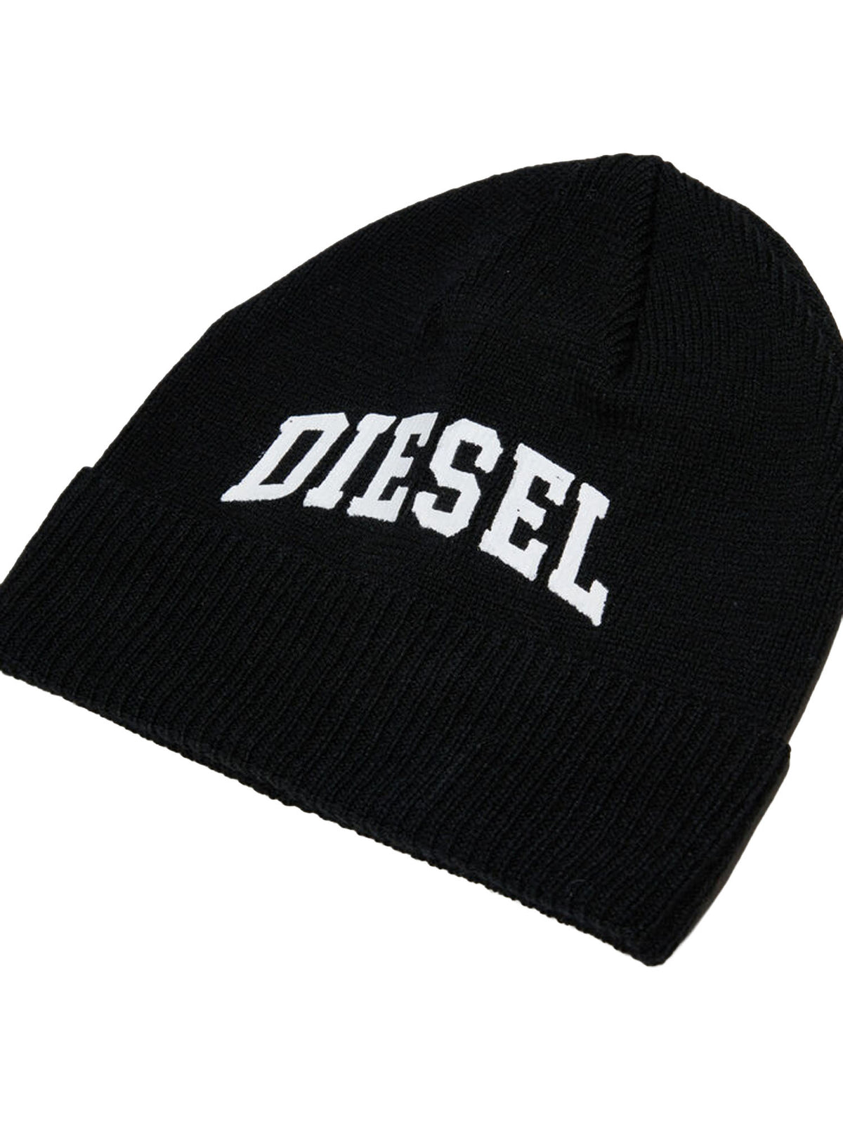 Diesel Berretto in misto lana con logo bambino Nero
