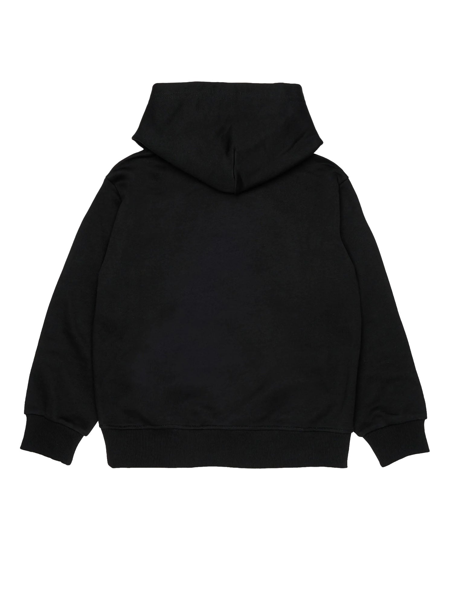 Diesel Felpa con Cappuccio e Logo Bambino Nero