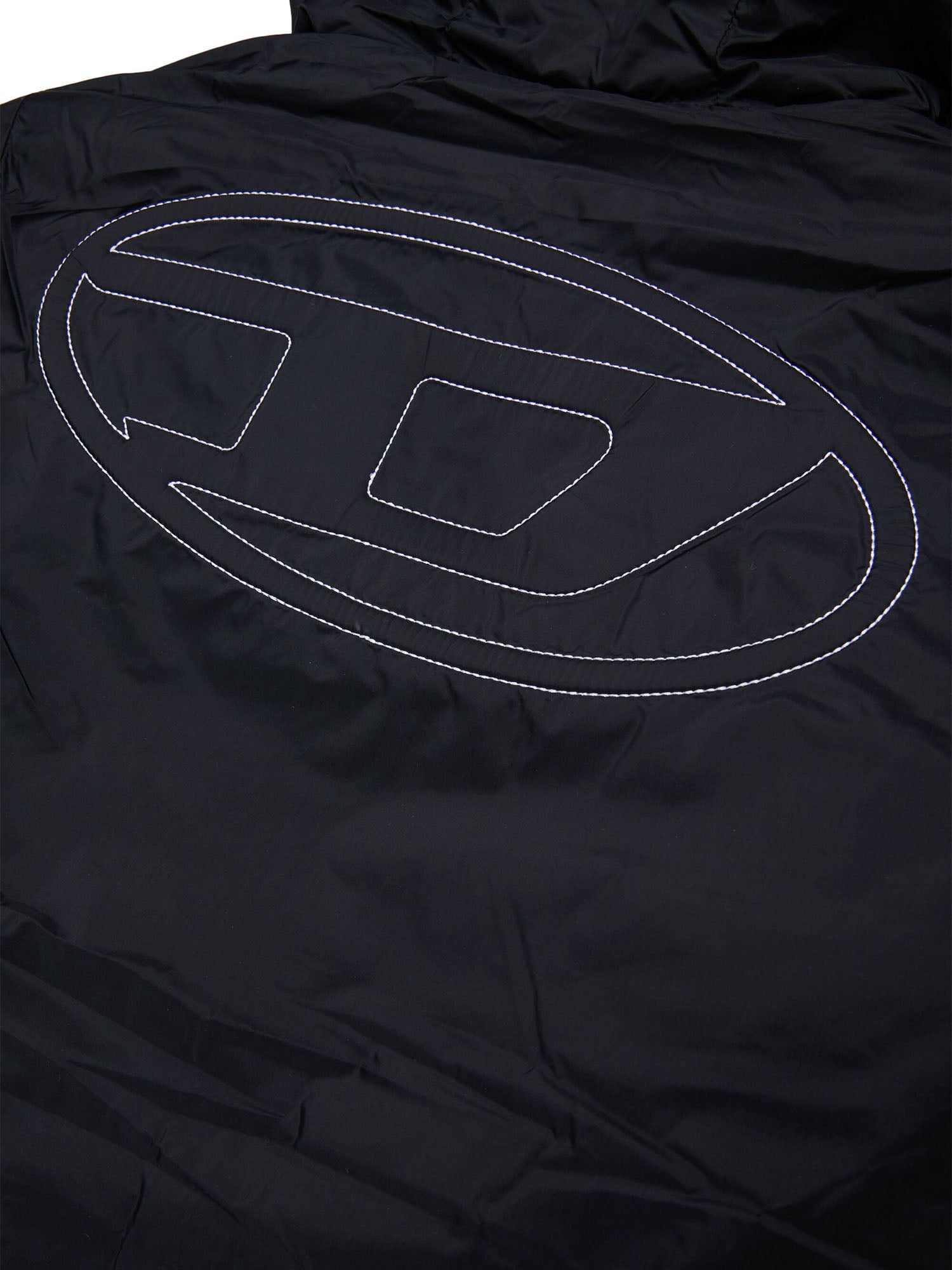 Diesel Giacca con cappuccio in nylon imbottito Bambino Nero